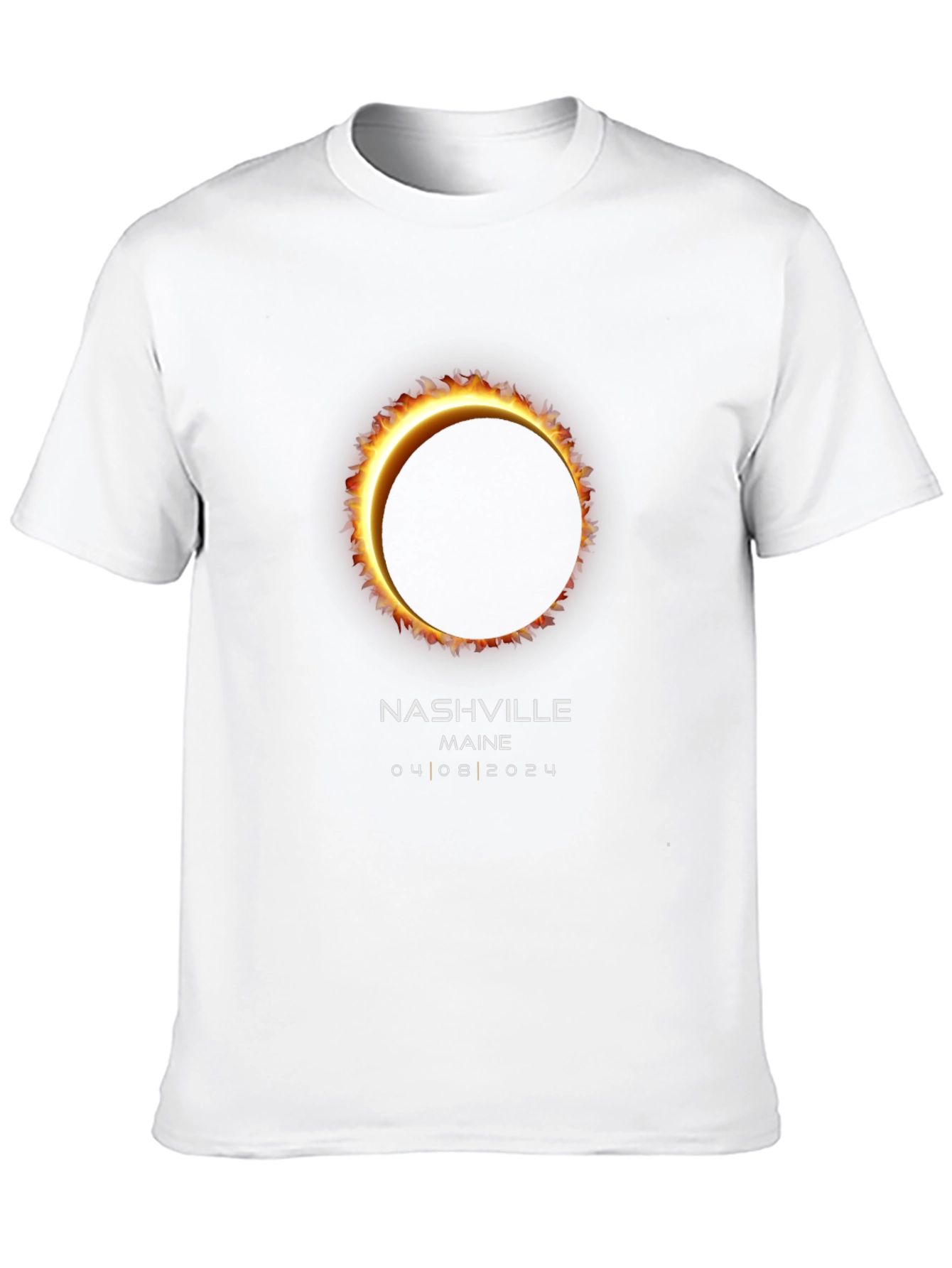 Nashville Maine Eclipse 04|08|2024 Black T-Shirt