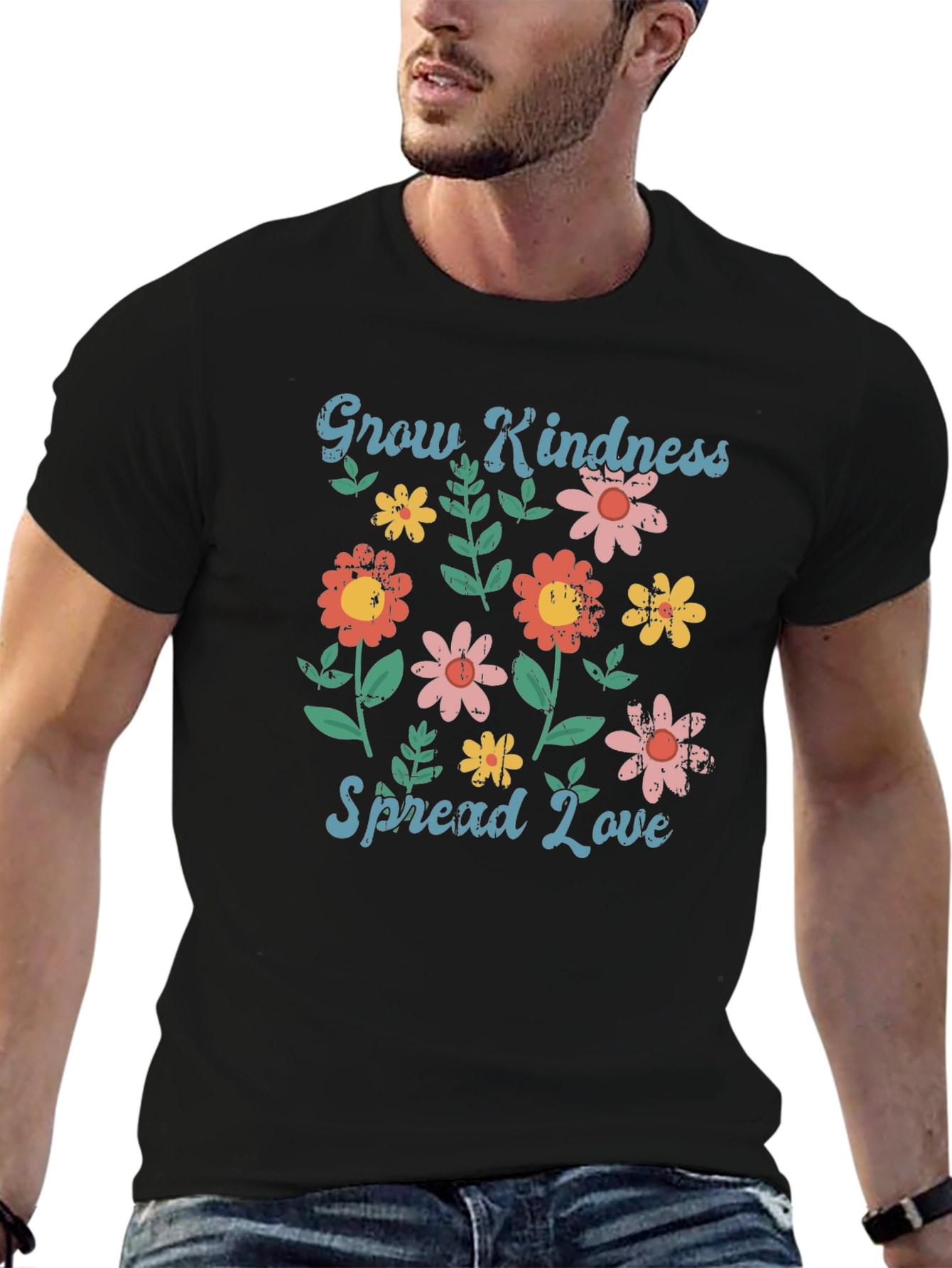 Grow Kindness Spread Love Graphic T-Shirt
