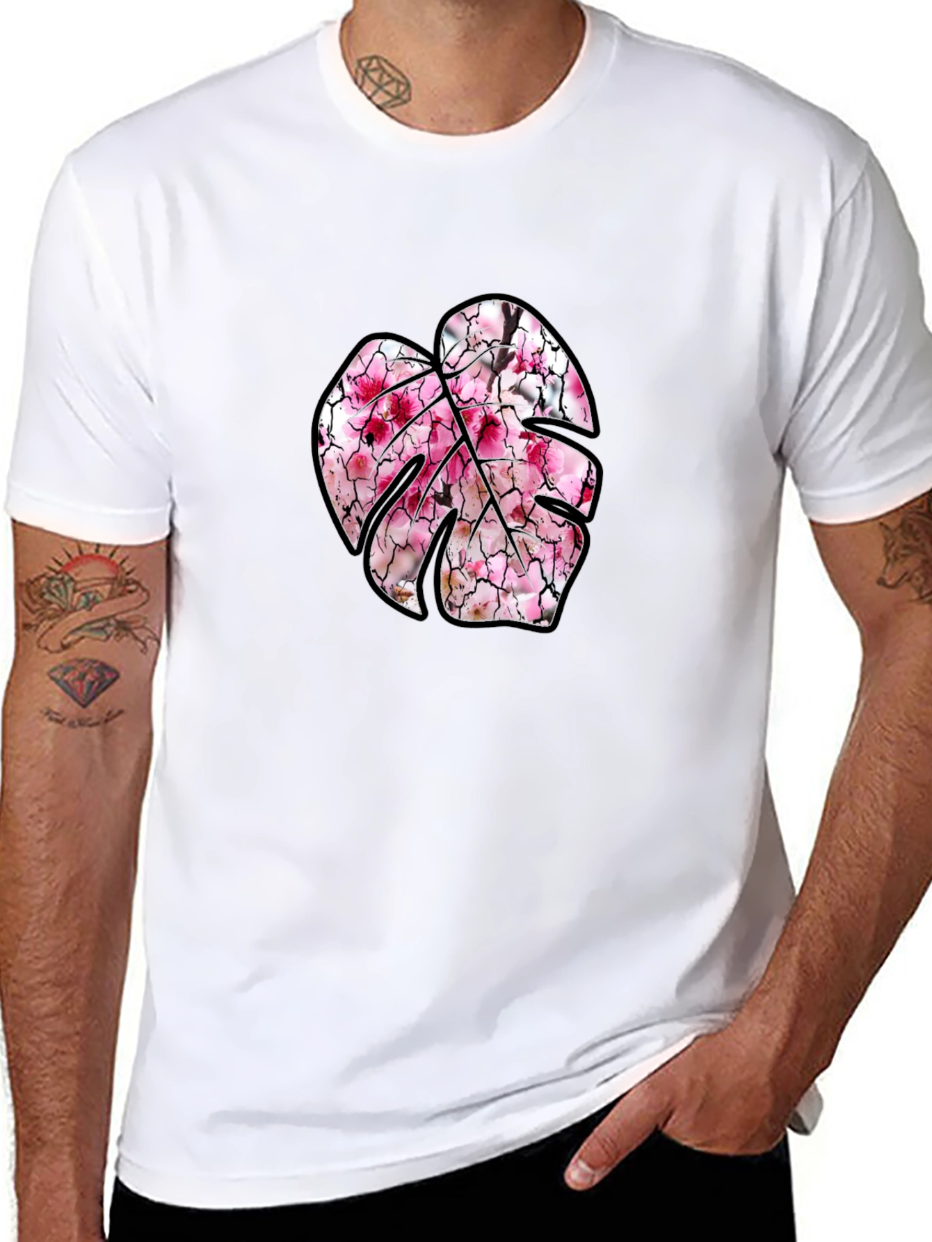 Floral Monstera Leaf T-Shirt