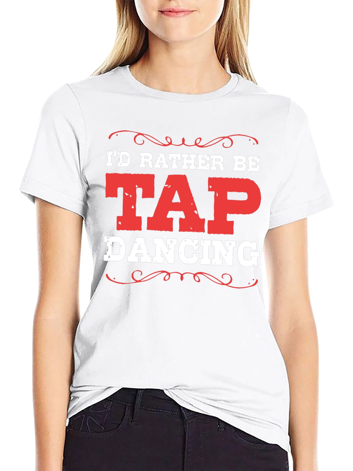 Id Rather Be Tap Dancing Black T-Shirt