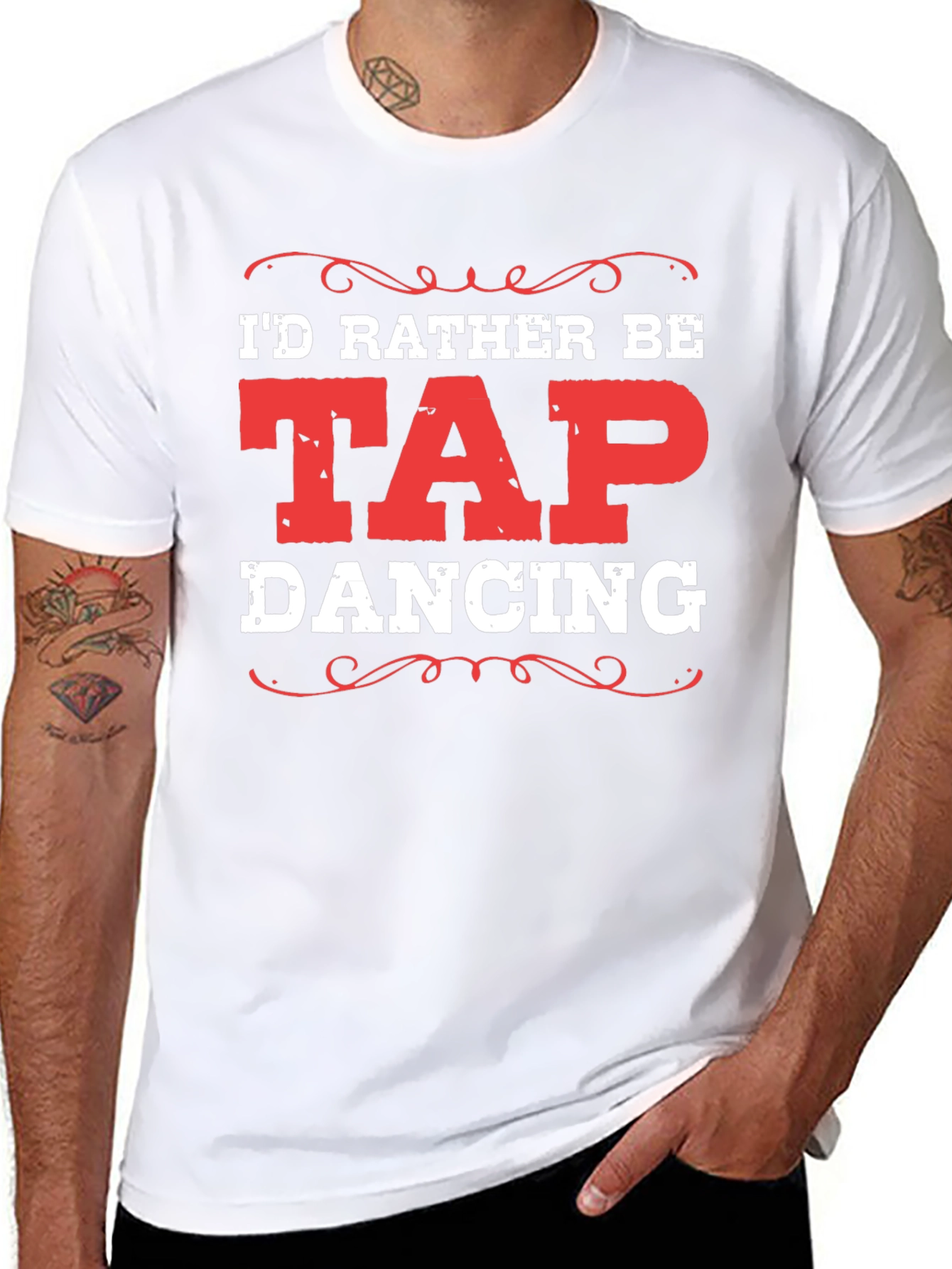 Id Rather Be Tap Dancing Black T-Shirt
