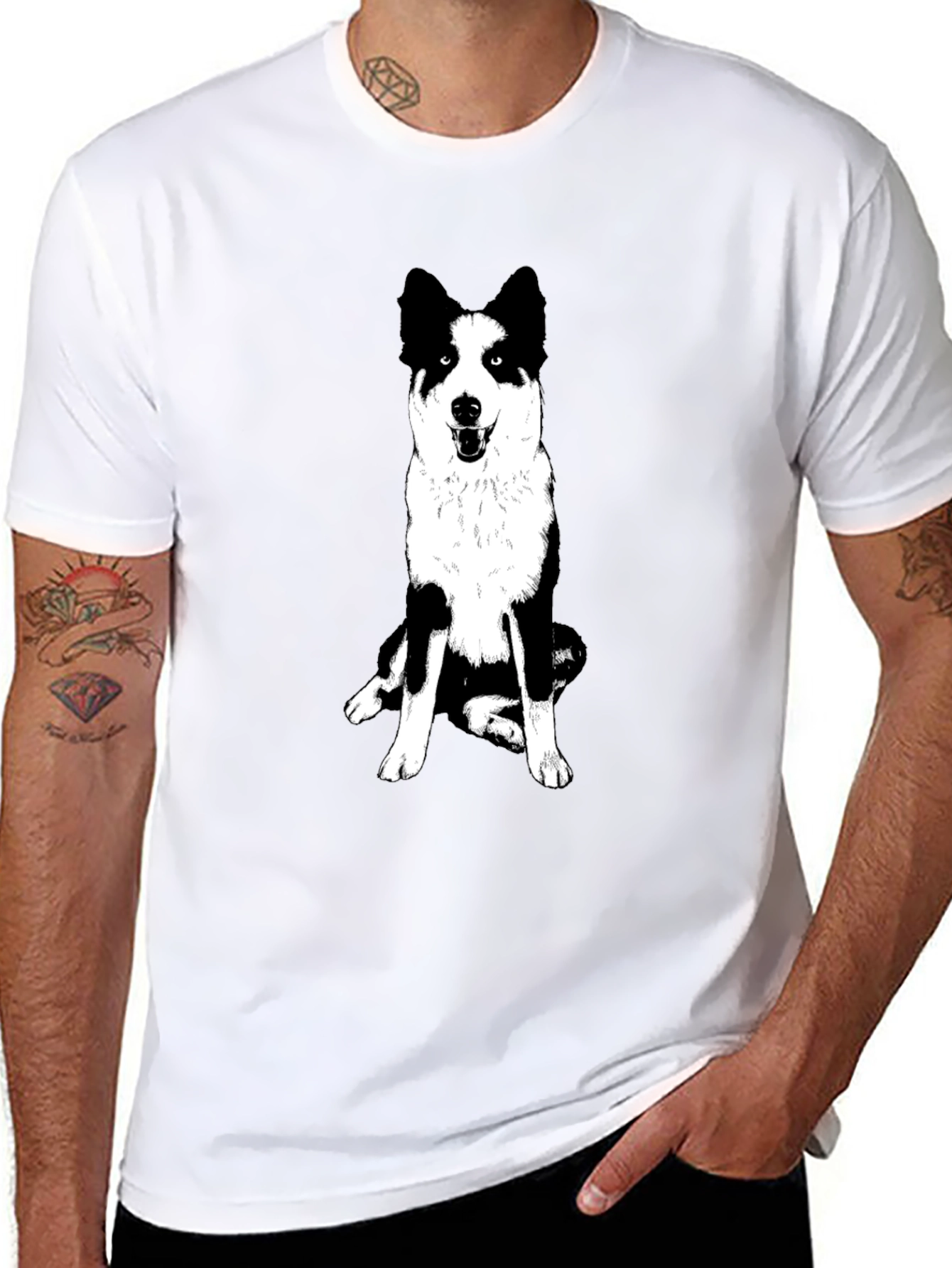 Dog Graphic Tee - Black T-Shirt