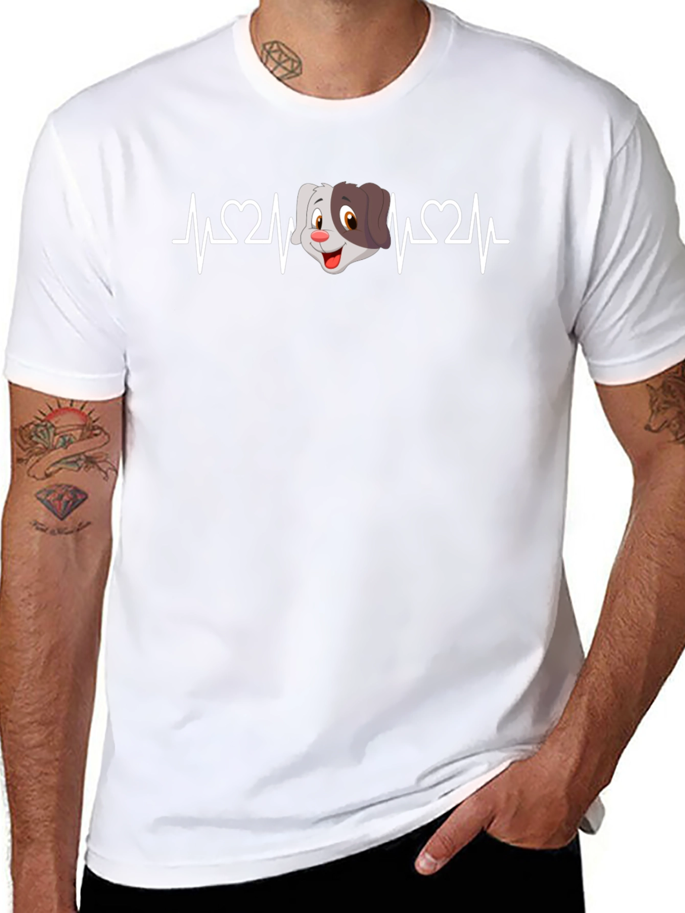 Dog Lover Heartbeat T-Shirt