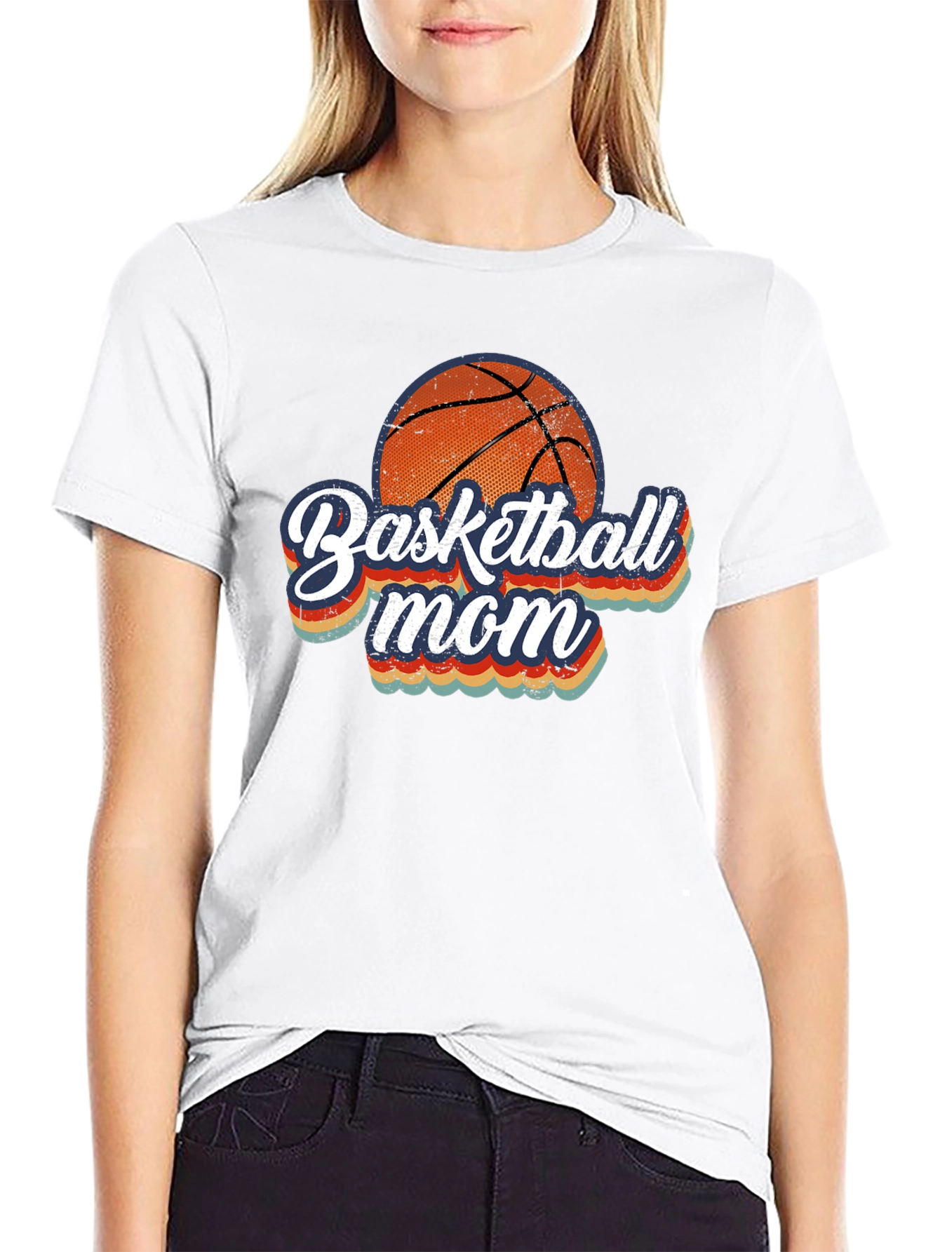 Basketball Mom Graphic T-Shirt - Black