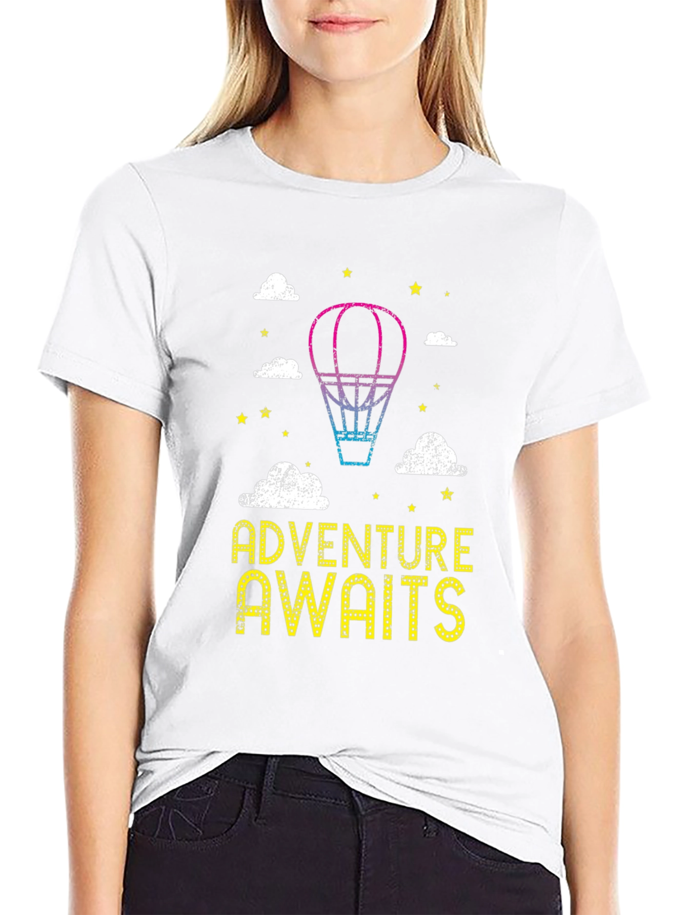 Adventure Awaits Hot Air Balloon Graphic Tee
