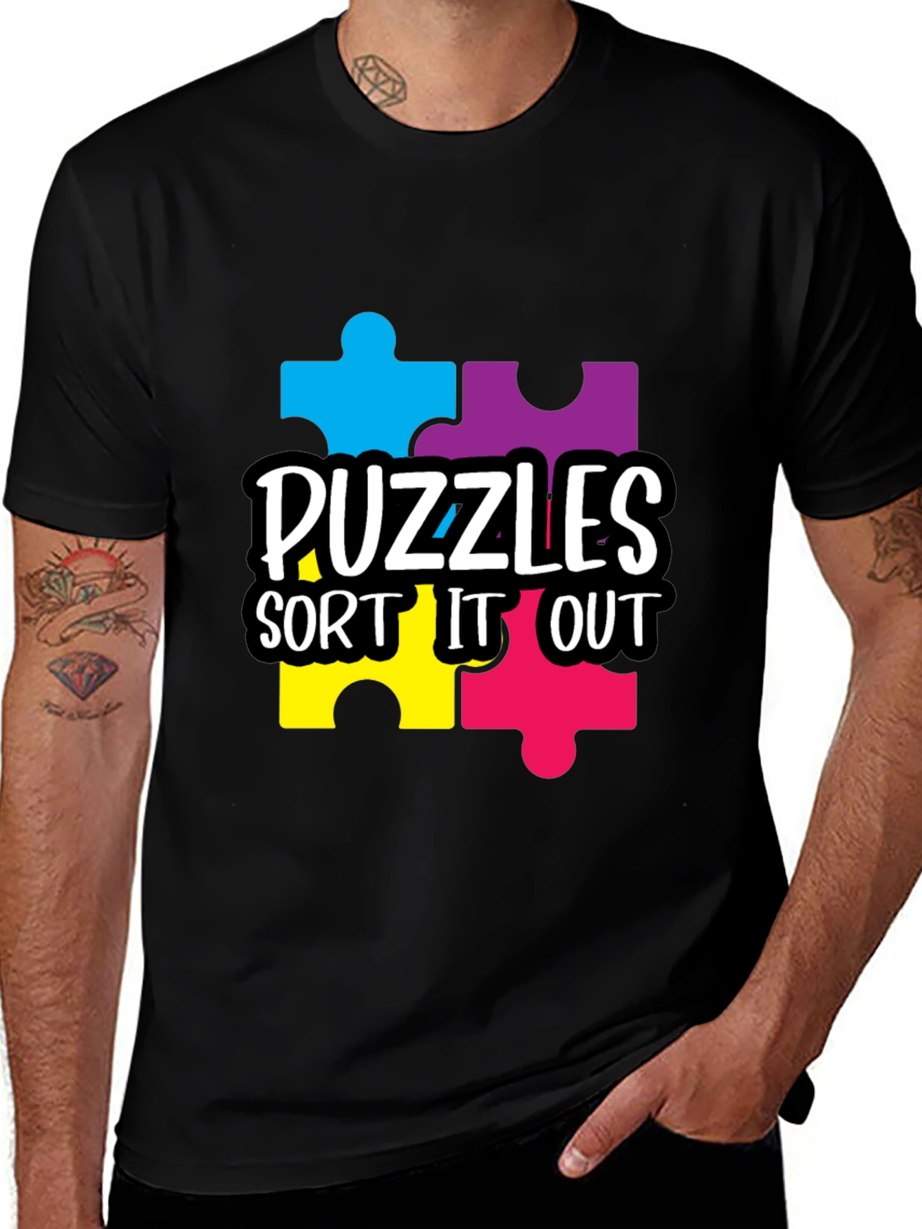 Autism Awareness Puzzles T-Shirt