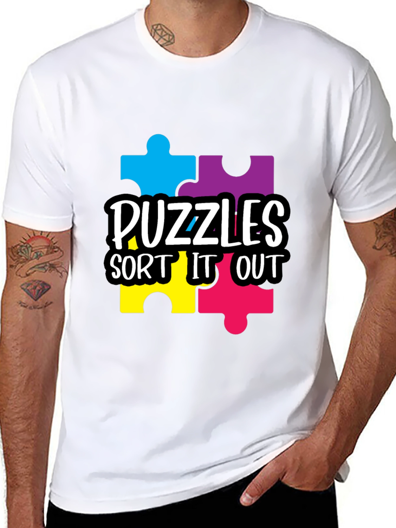 Autism Awareness Puzzles T-Shirt