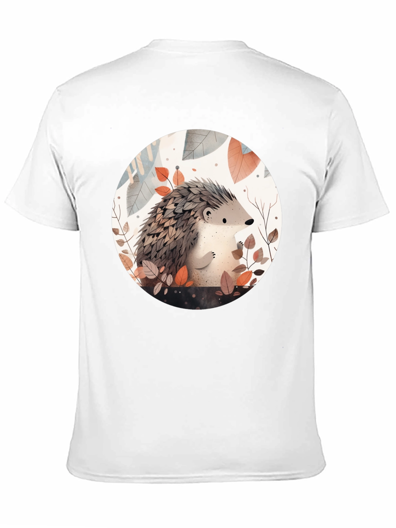 Cute Hedgehog Graphic Tee - Unisex Black T-Shirt