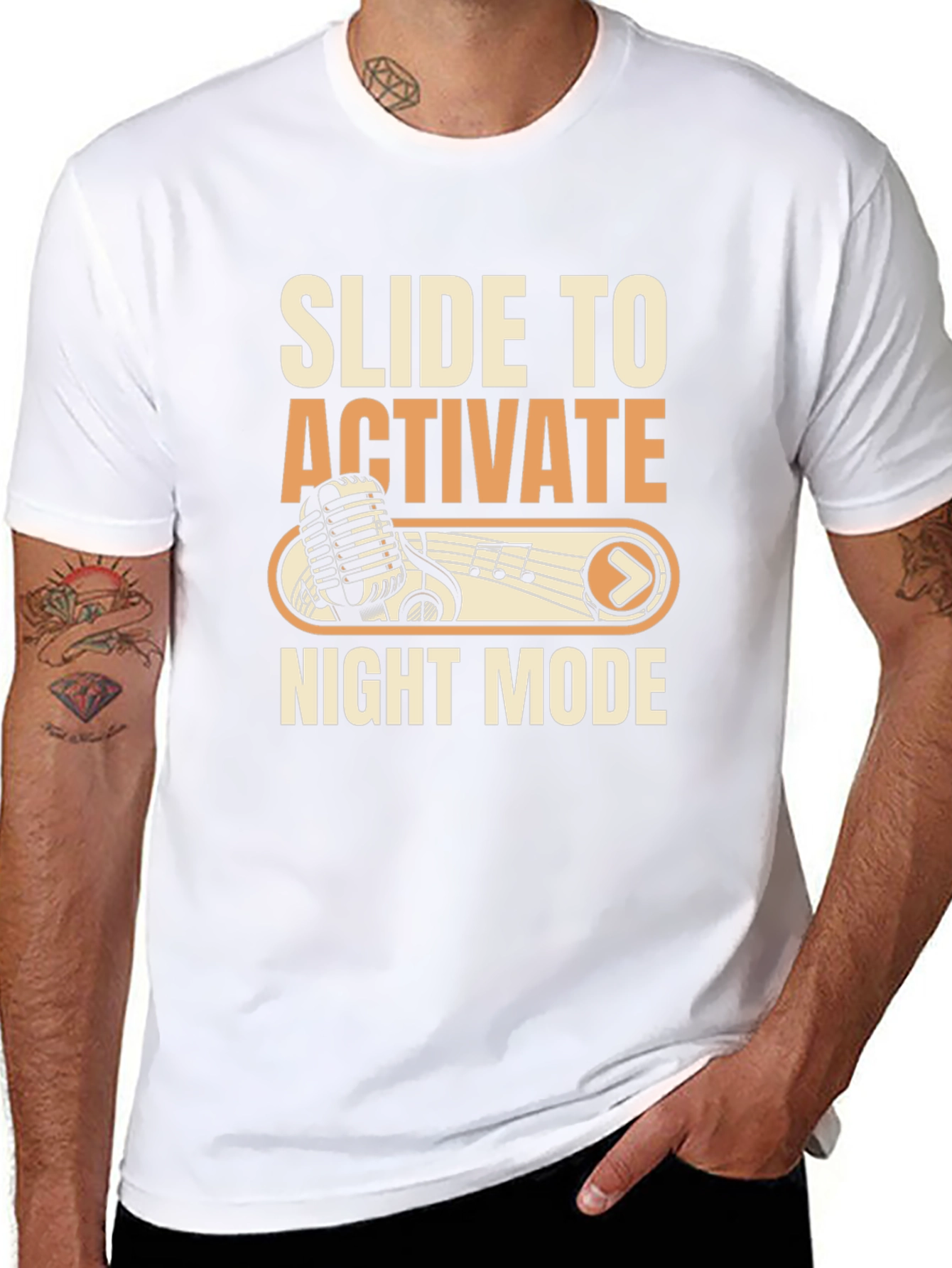 Slide to Activate Night Mode Graphic T-Shirt