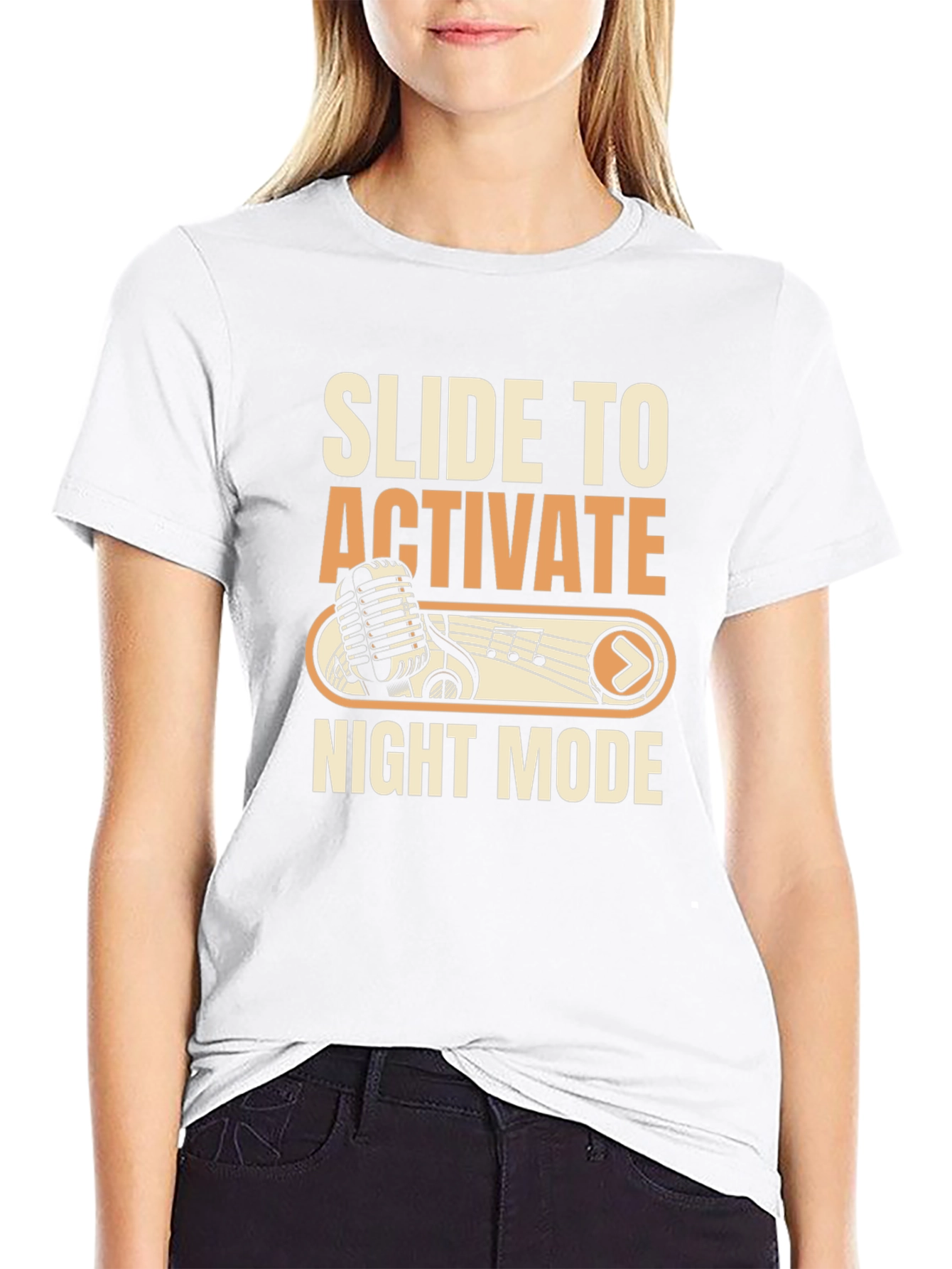 Slide to Activate Night Mode Graphic T-Shirt