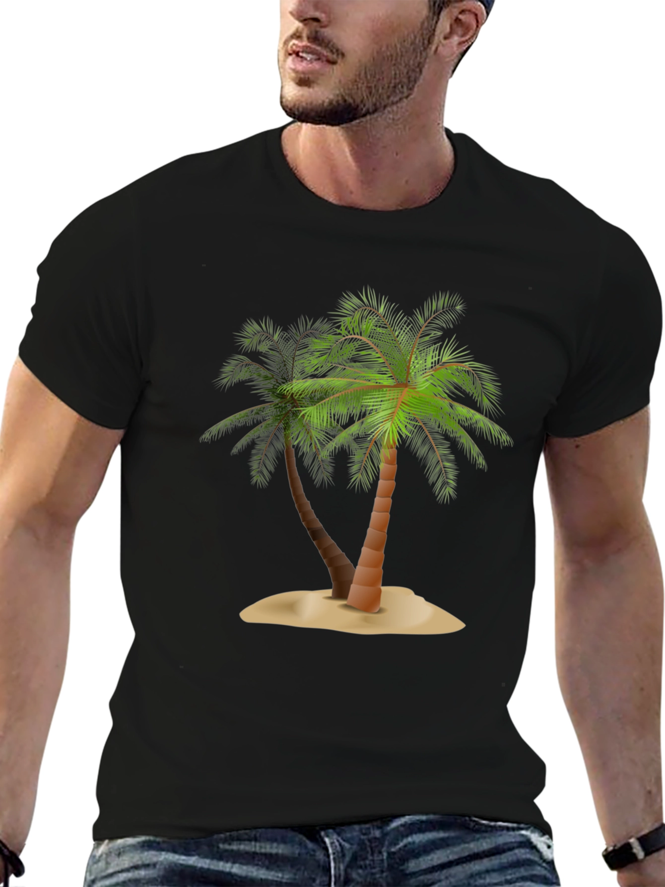 Tropical Palm Tree Graphic T-Shirt