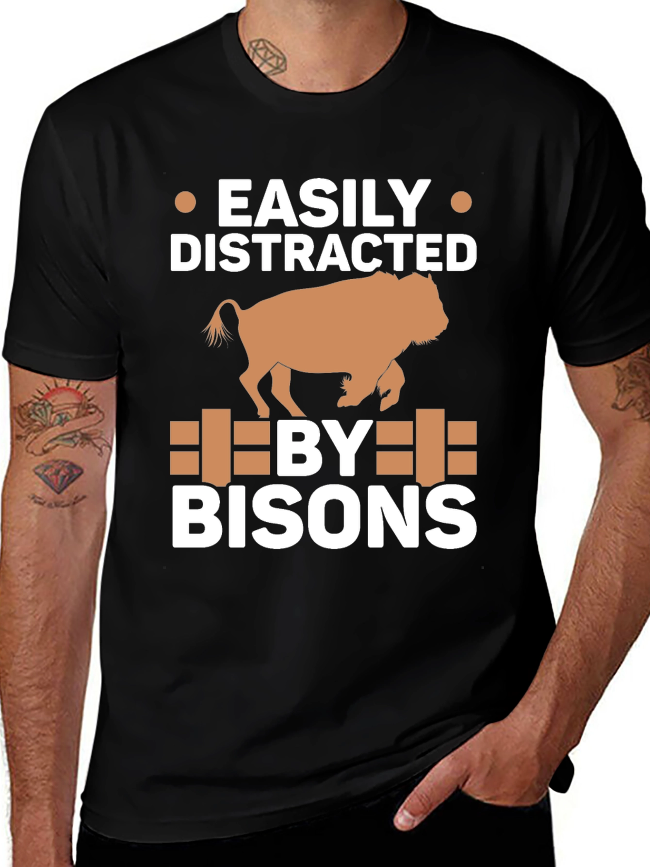 Easily Distracted by Bisons T-Shirt