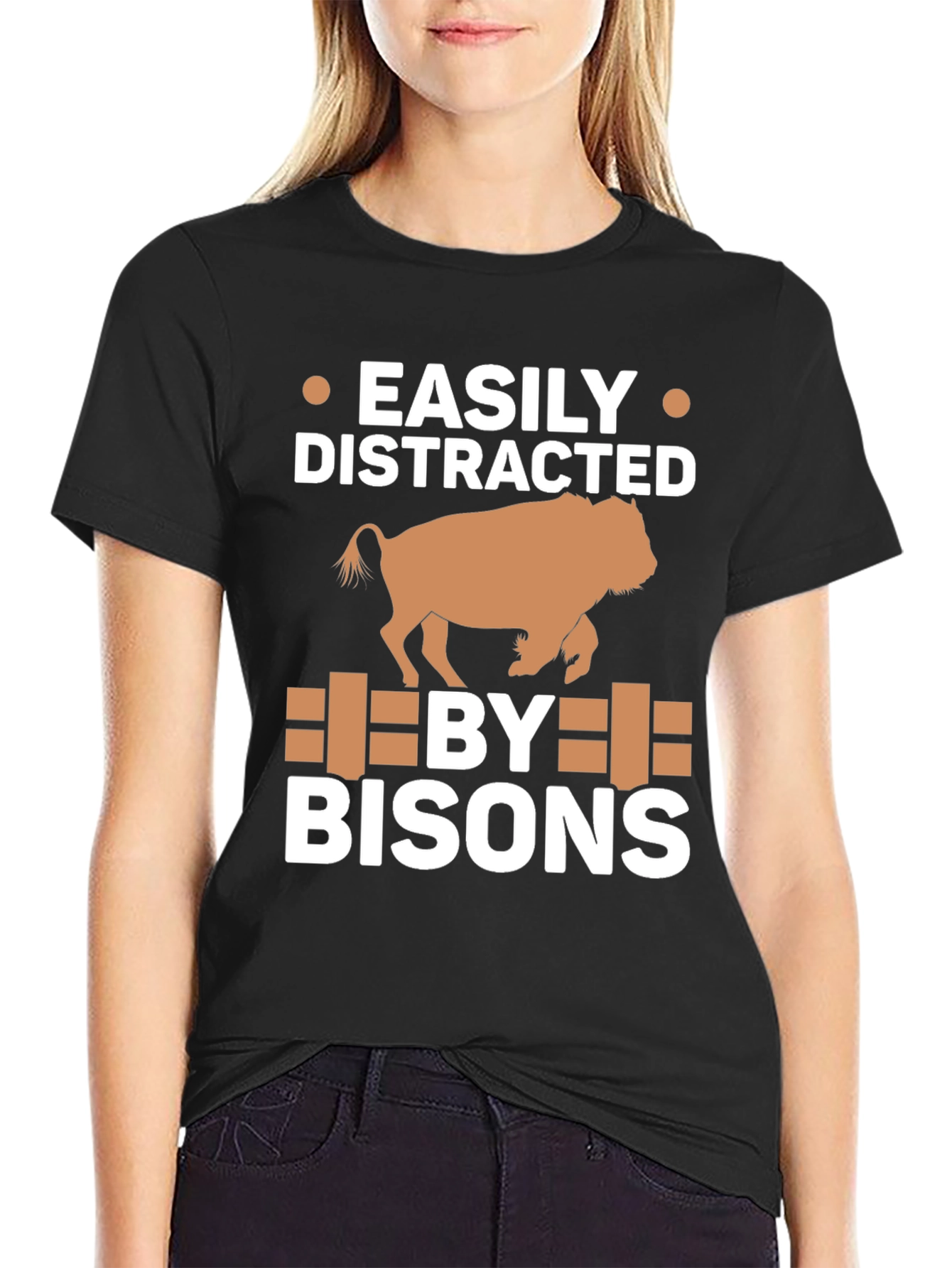 Easily Distracted by Bisons T-Shirt