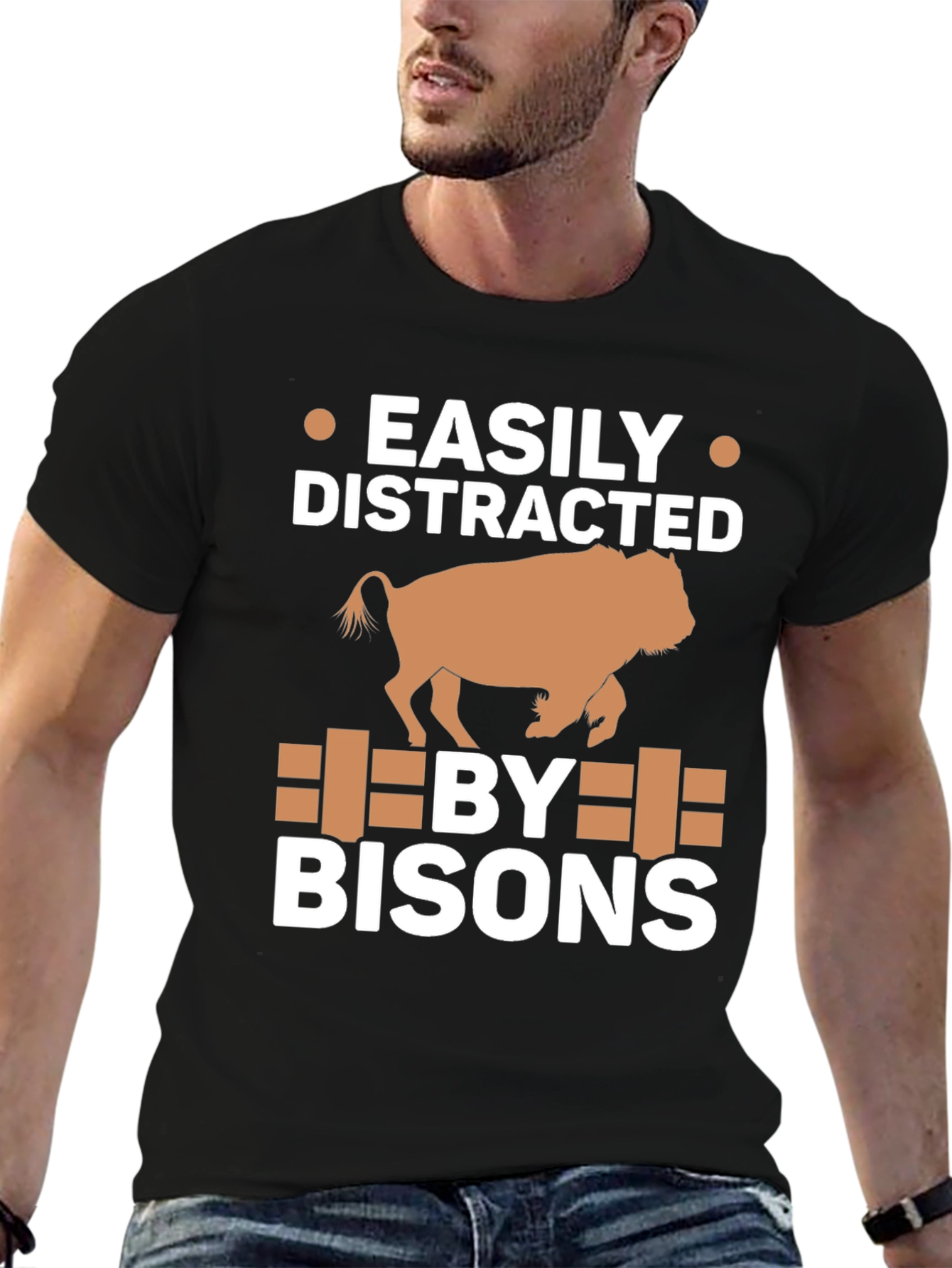 Easily Distracted by Bisons T-Shirt
