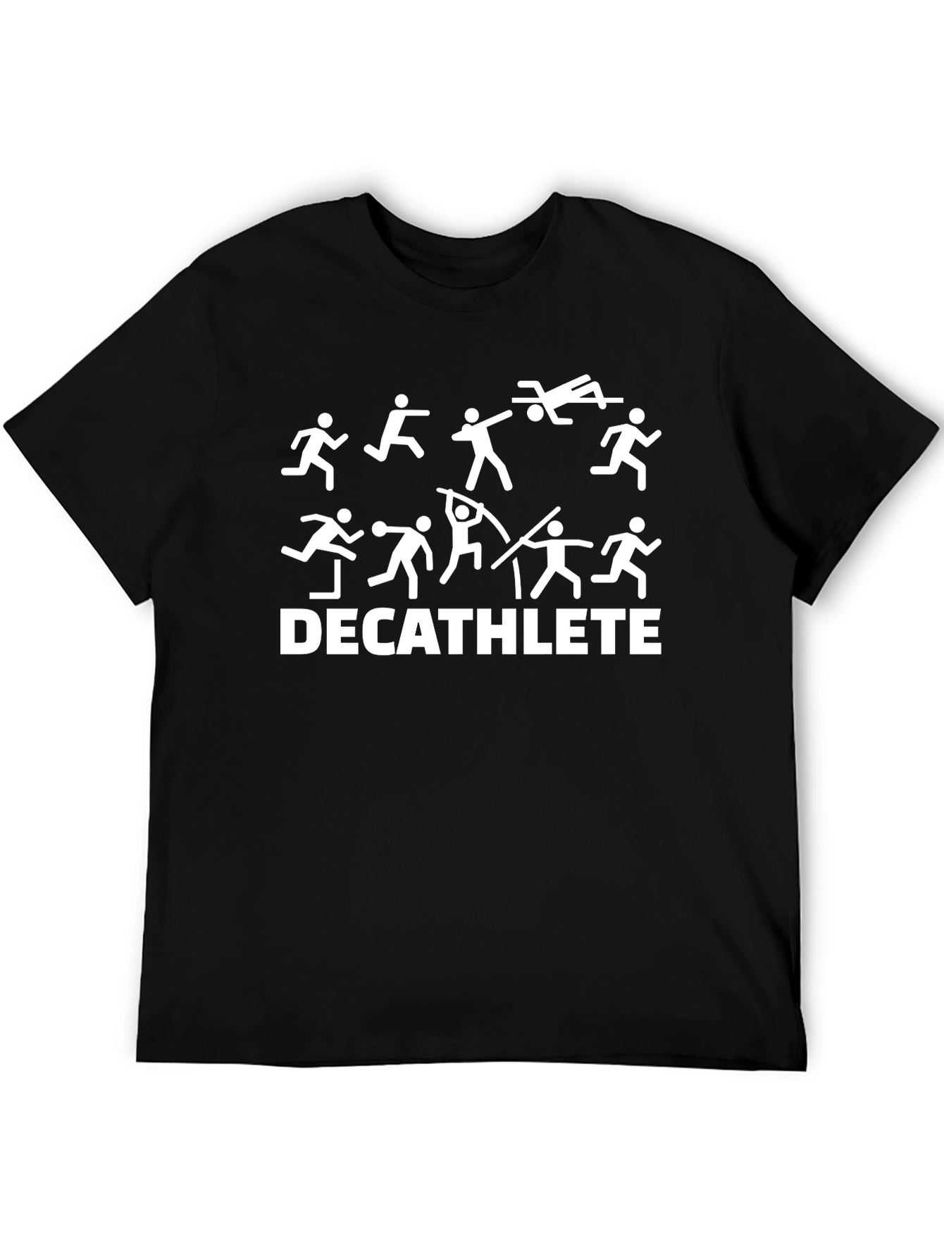 Decathlete Graphic T-Shirt - Black Cotton Tee