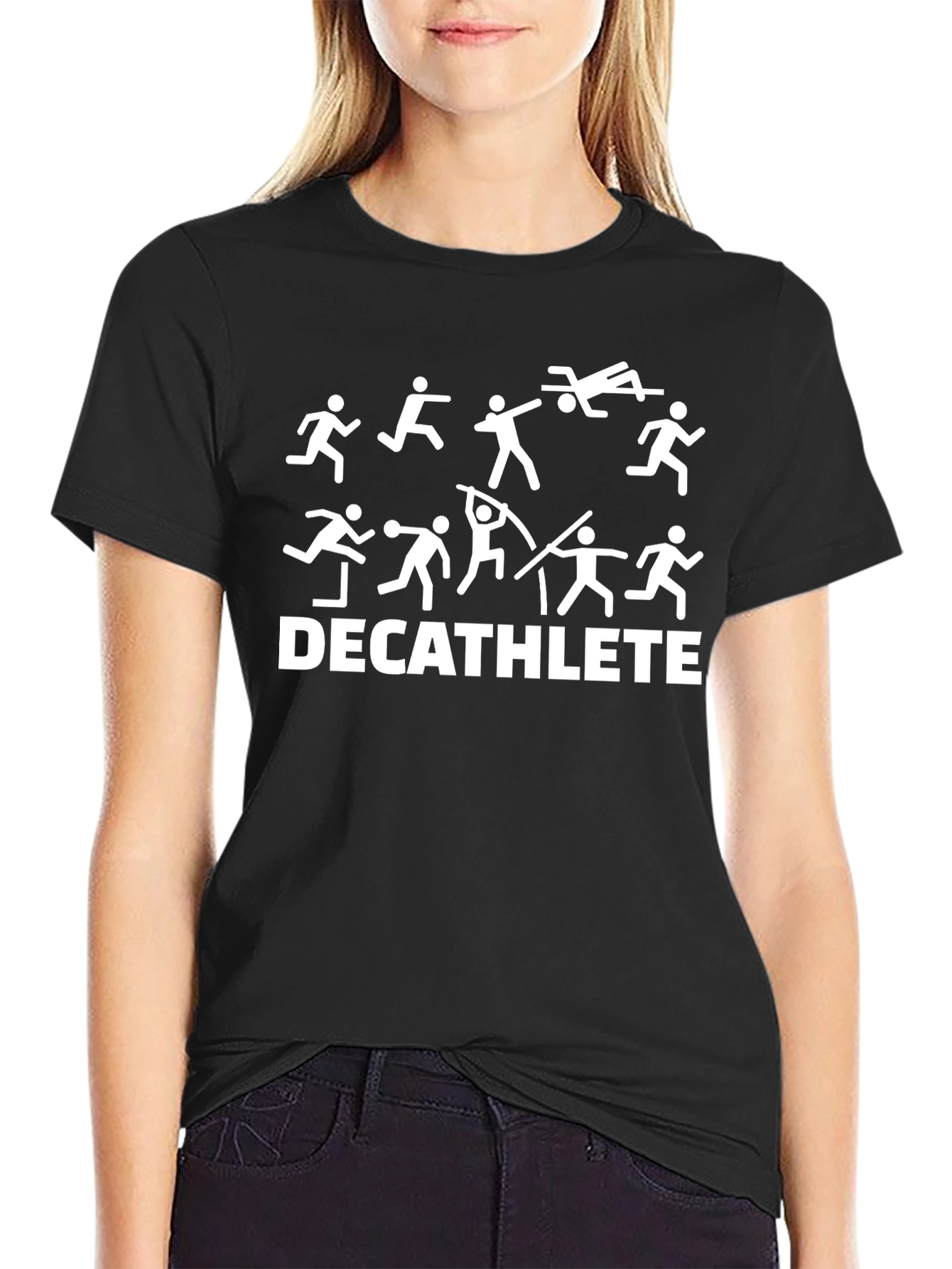 Decathlete Graphic T-Shirt - Black Cotton Tee
