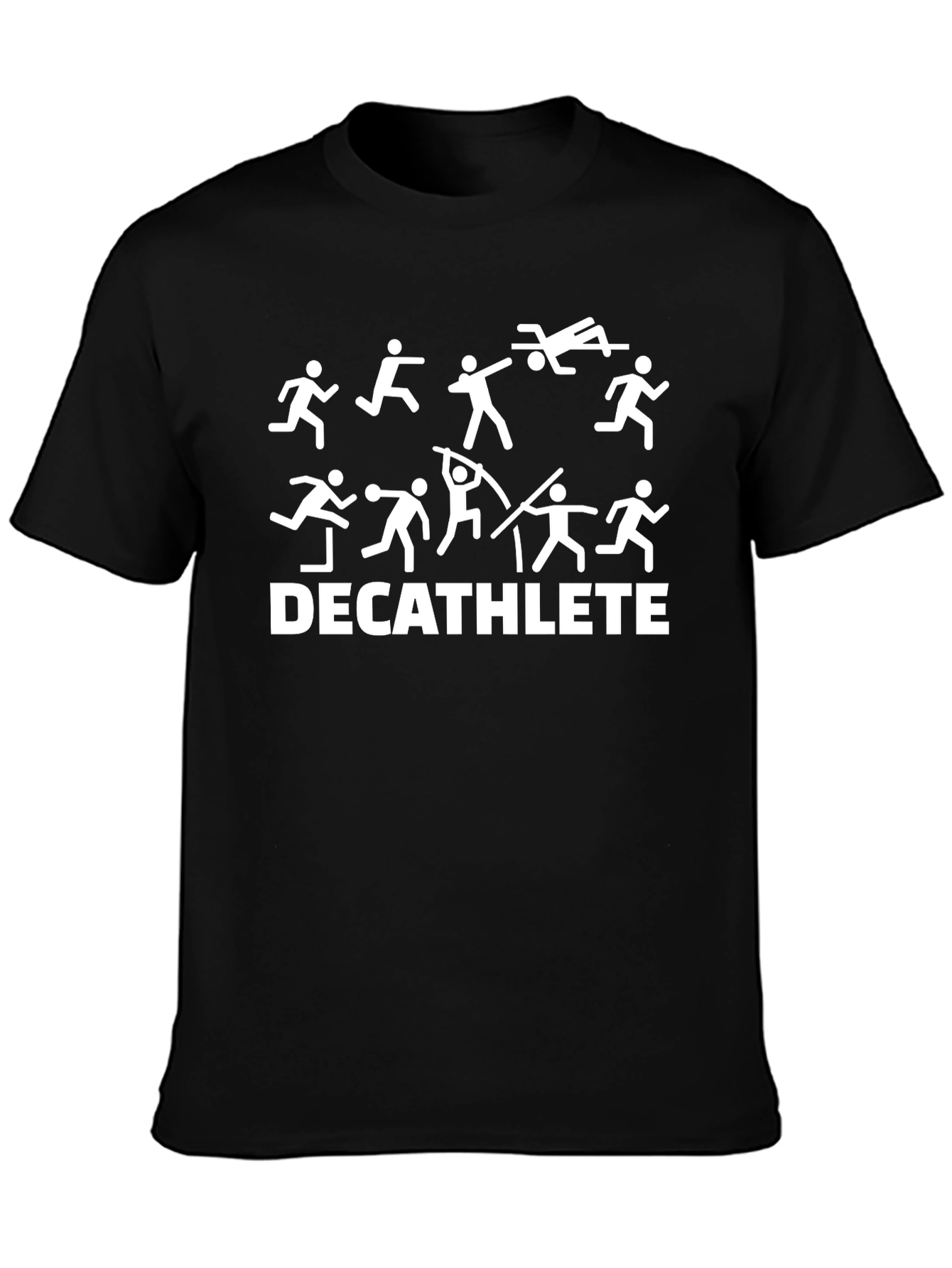 Decathlete Graphic T-Shirt - Black Cotton Tee