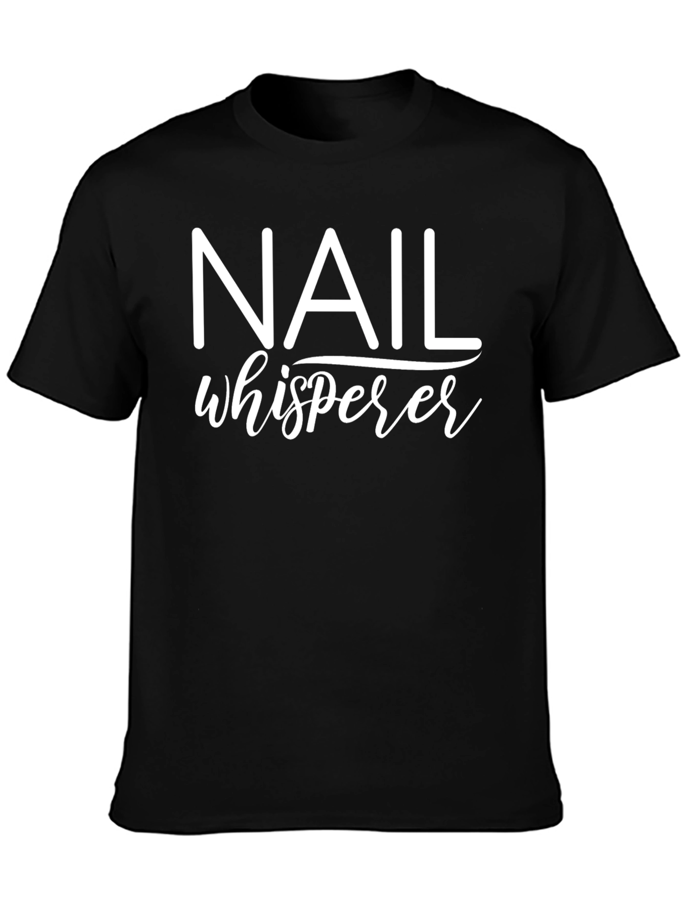 Nail Whisperer Graphic Tee - Black Cotton T-Shirt