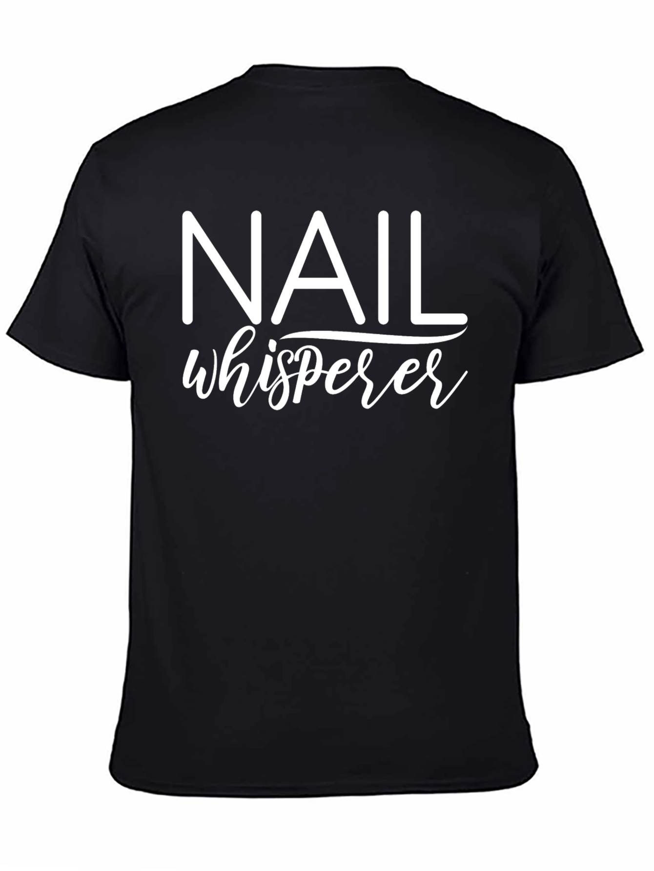 Nail Whisperer Graphic Tee - Black Cotton T-Shirt