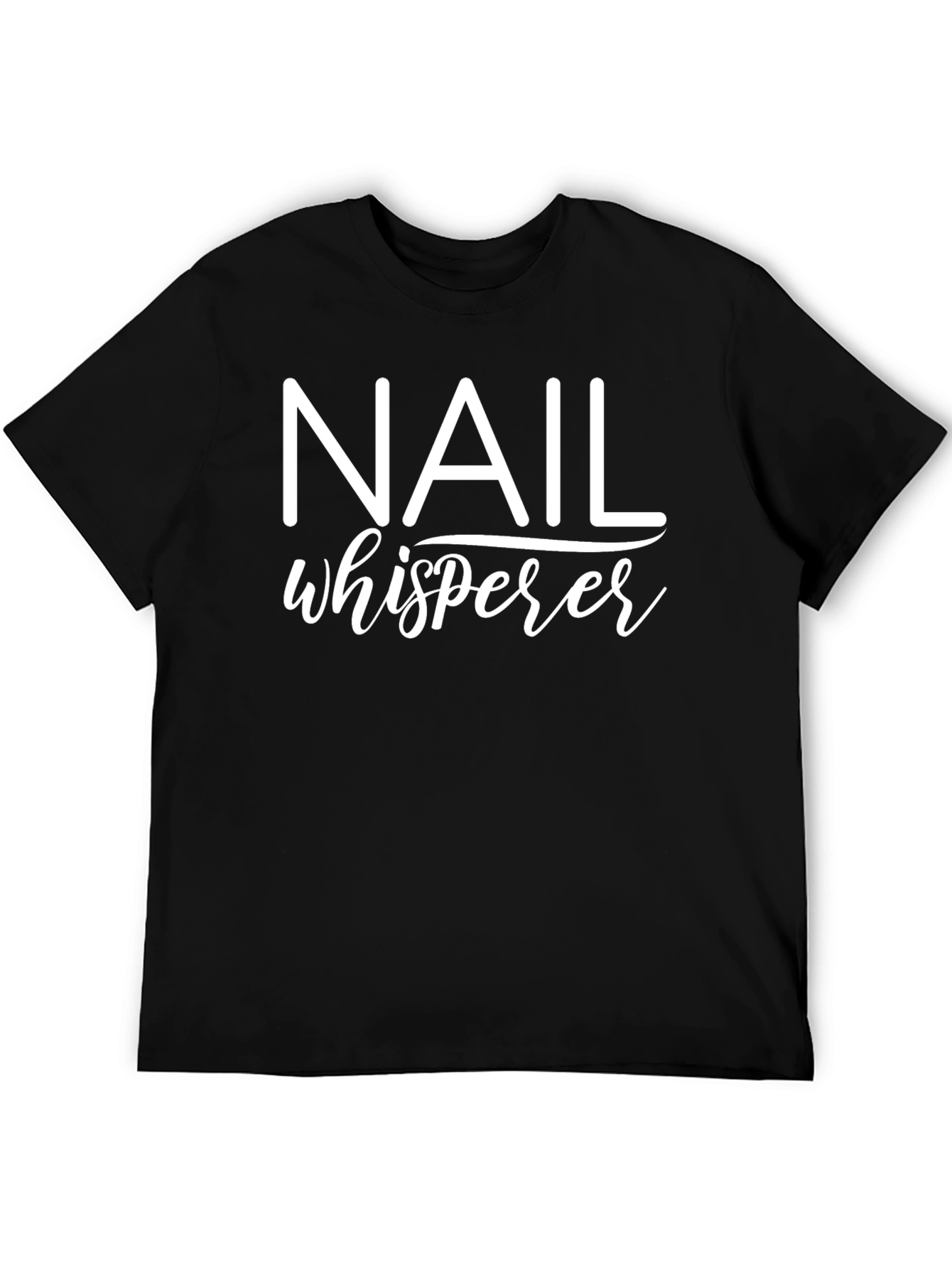 Nail Whisperer Graphic Tee - Black Cotton T-Shirt