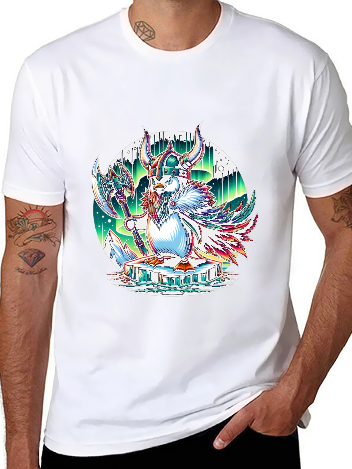 Viking Penguin Graphic Tee - Arctic Warrior!