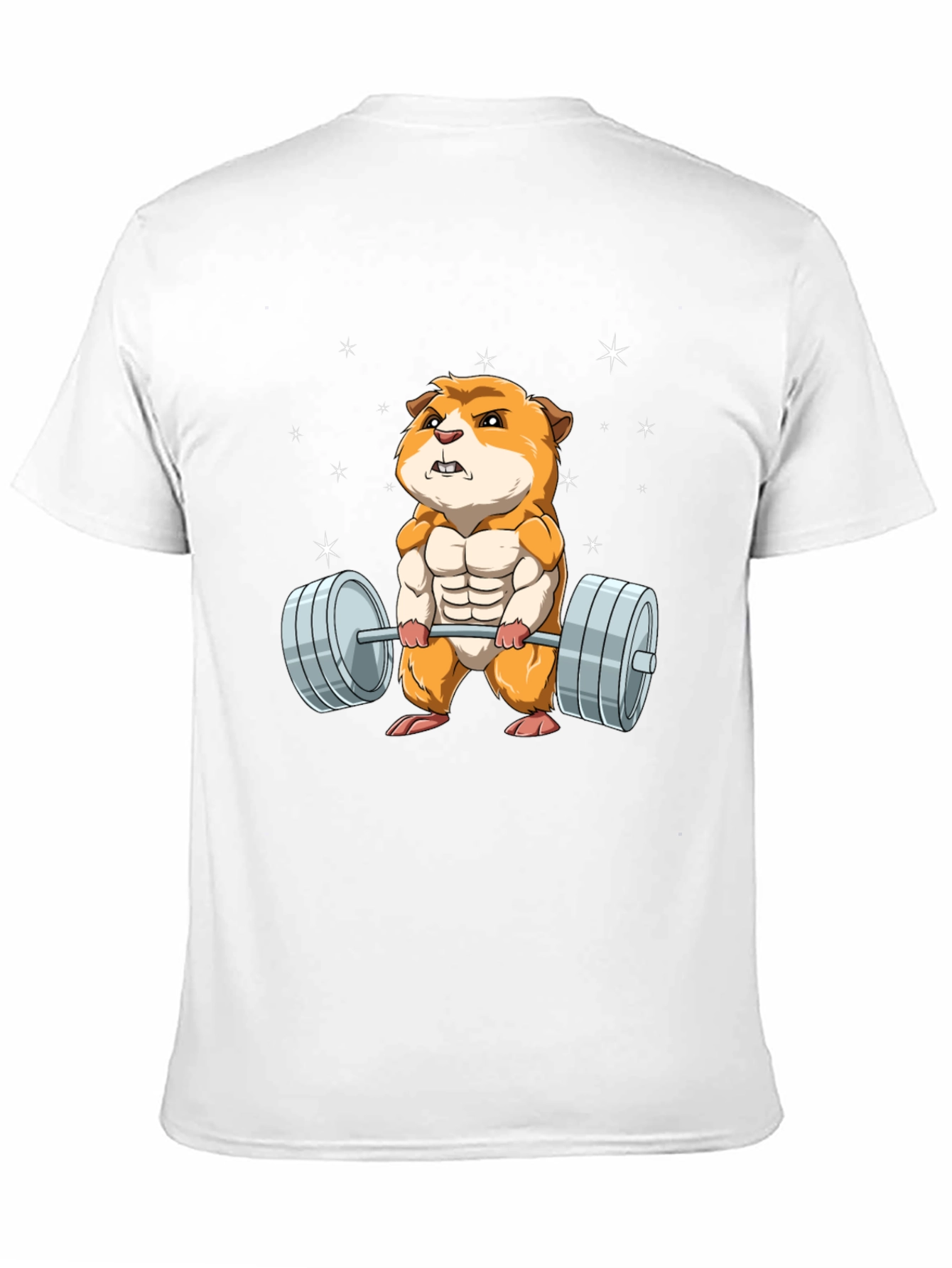 Hamster Lifting Weights Graphic T-Shirt