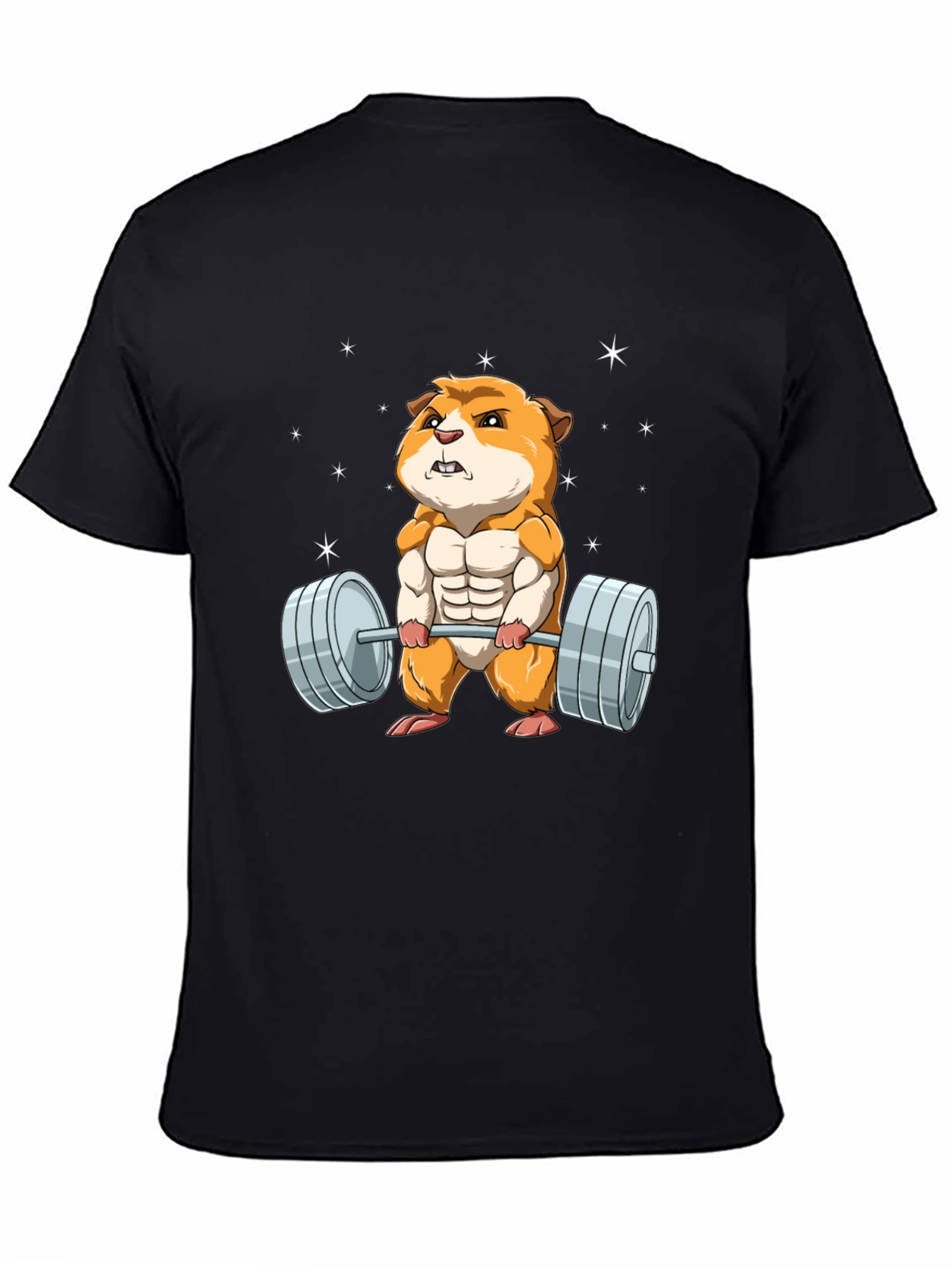 Hamster Lifting Weights Graphic T-Shirt