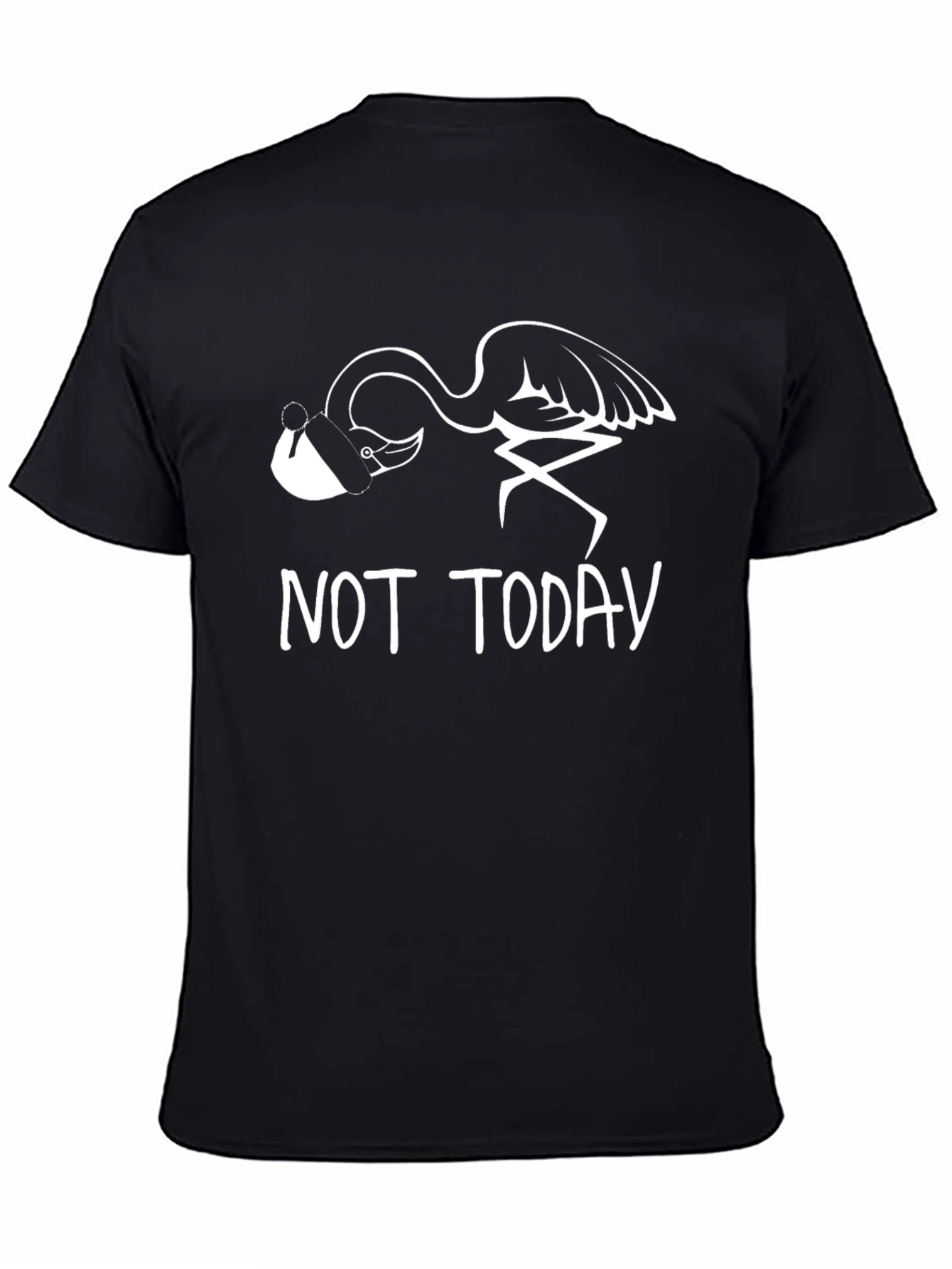 Funny Flamingo Not Today Graphic T-Shirt
