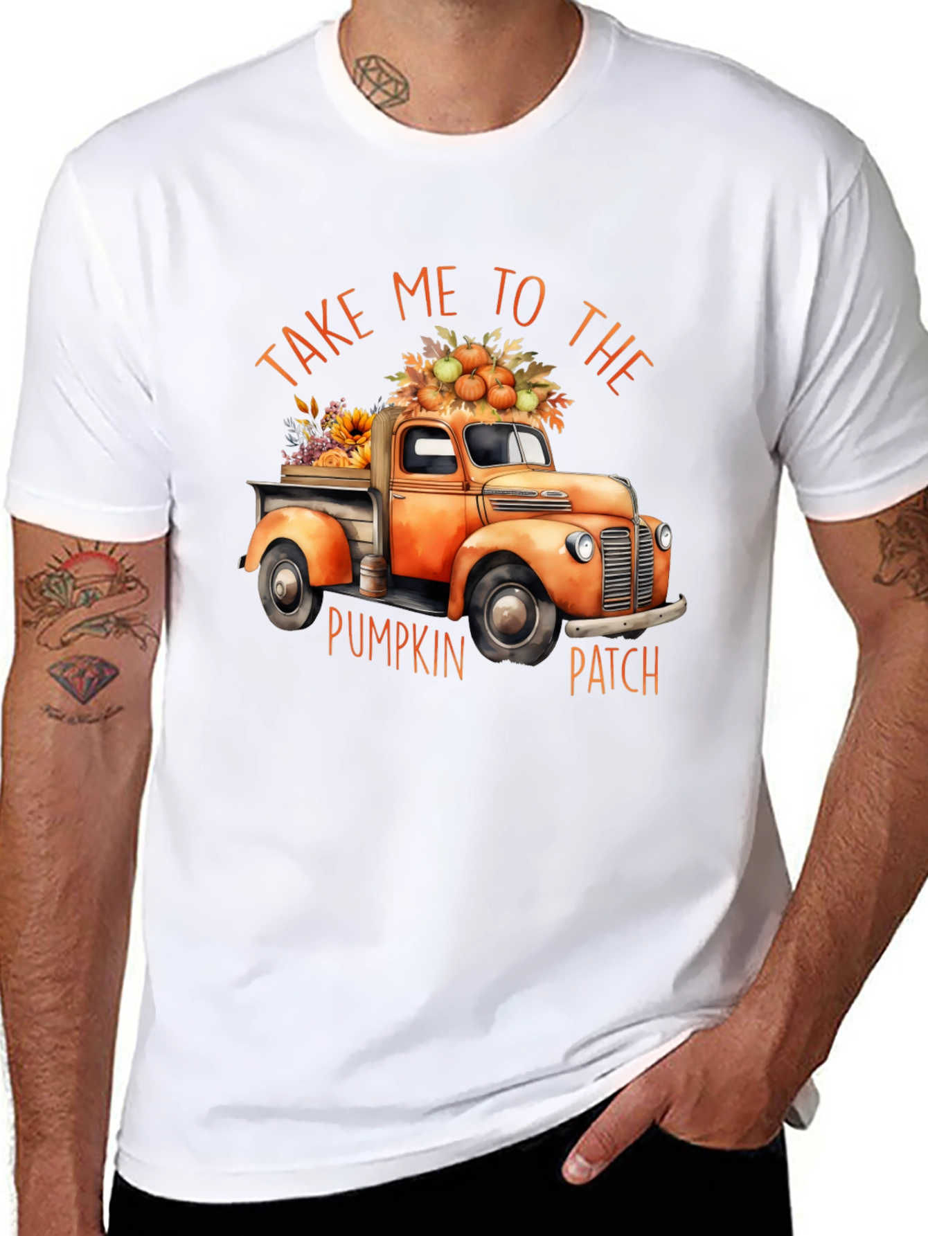 Fall Pumpkin Patch Truck Graphic Tee