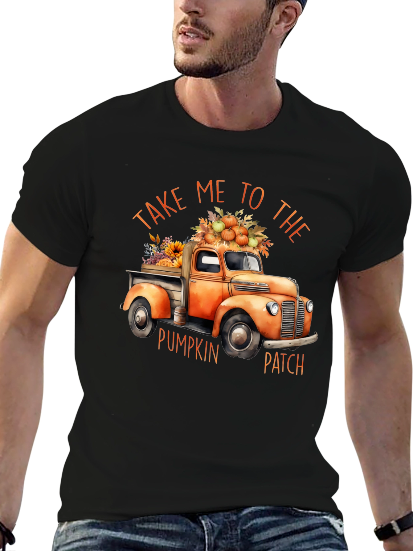 Fall Pumpkin Patch Truck Graphic Tee