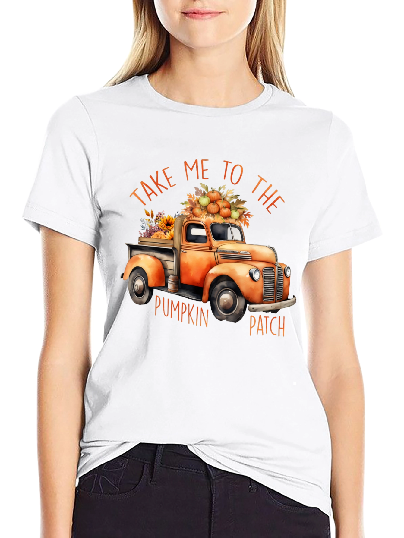 Fall Pumpkin Patch Truck Graphic Tee
