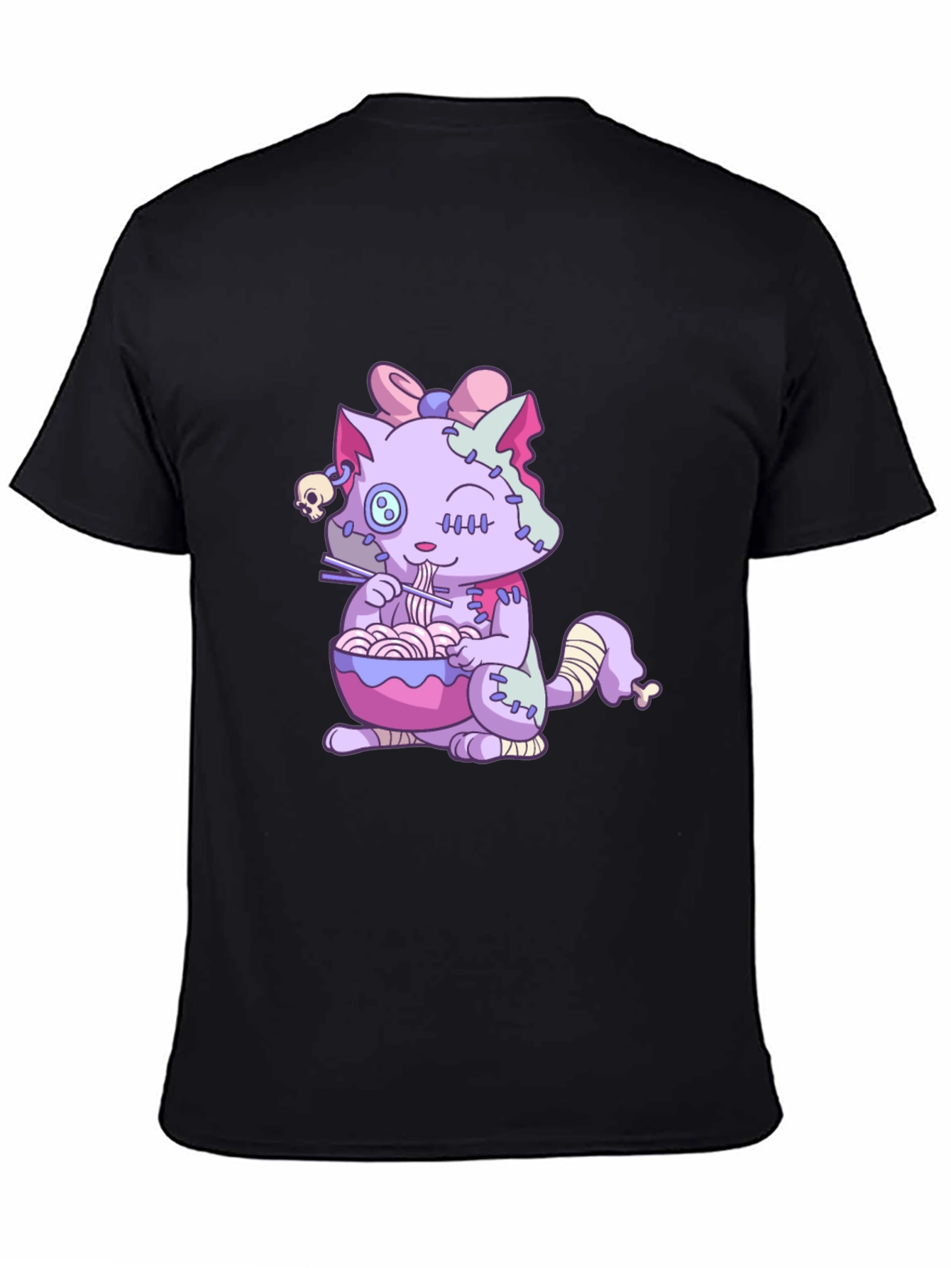 Zombie Cat Ramen T-Shirt - Unique Graphic Tee