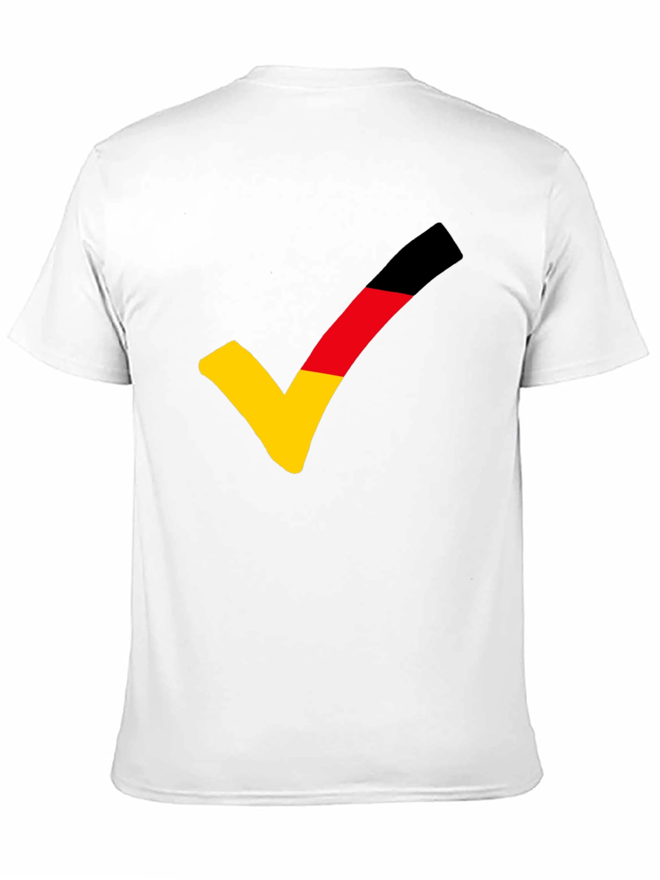 German Flag Checkmark T-Shirt - Black Casual Tee