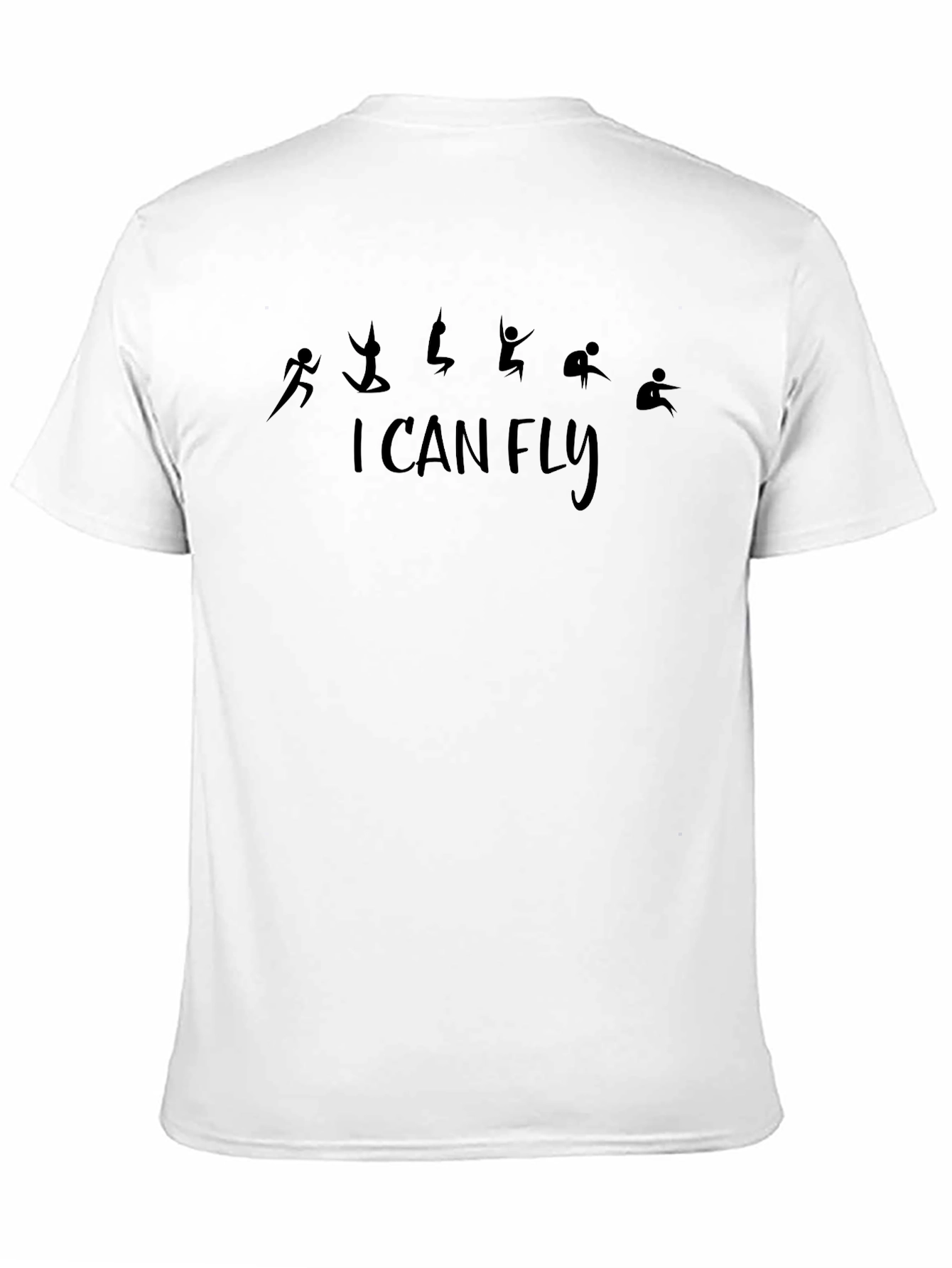 I Can Fly Black Graphic Tee - Inspirational Design