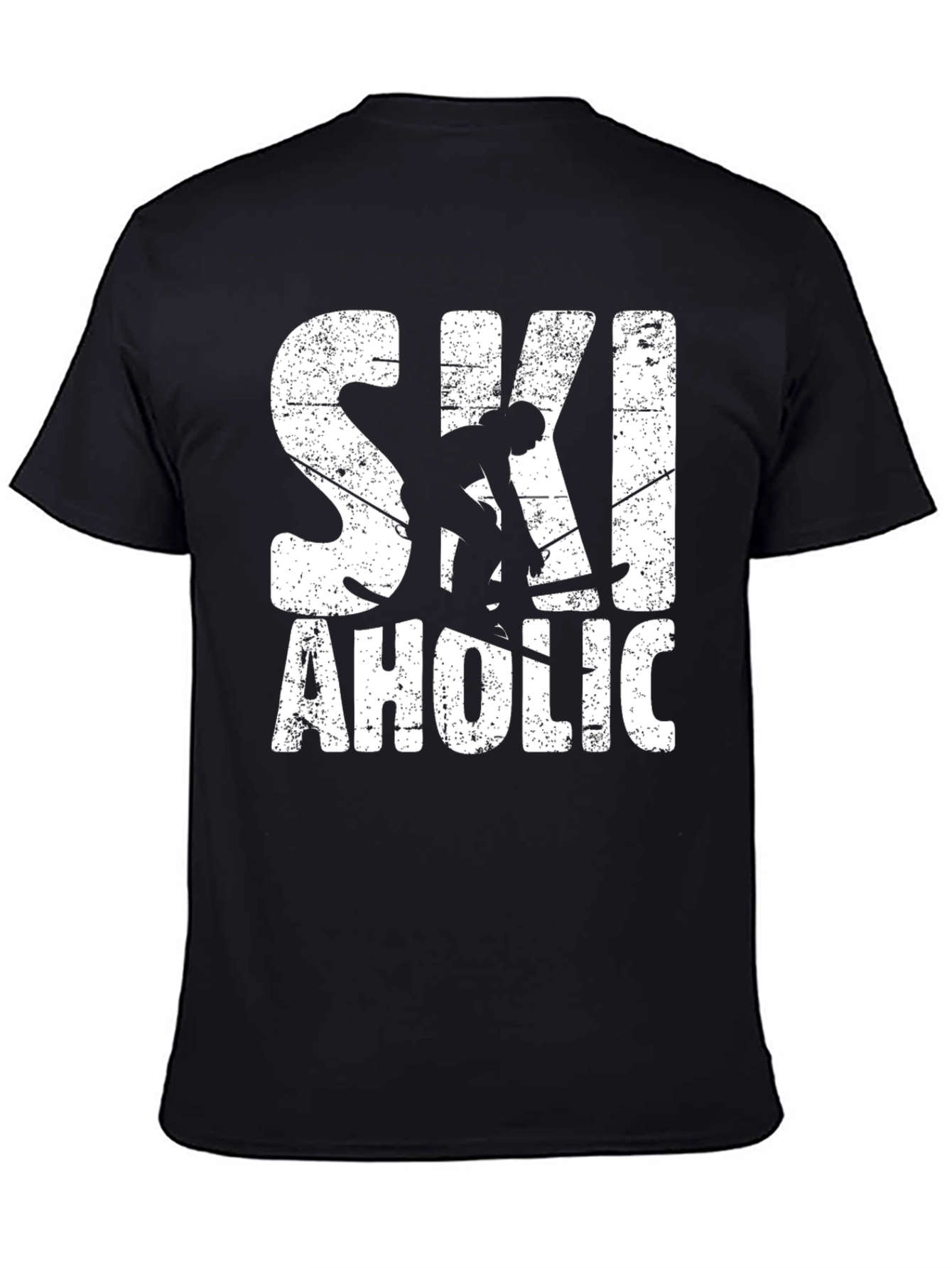 Ski-aholic Black Graphic T-Shirt