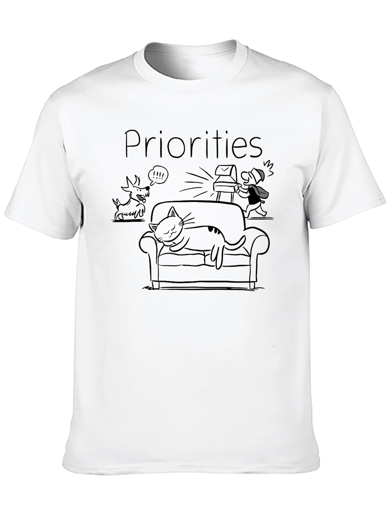 Priorities Graphic Tee - Cat Napping Funny T-Shirt