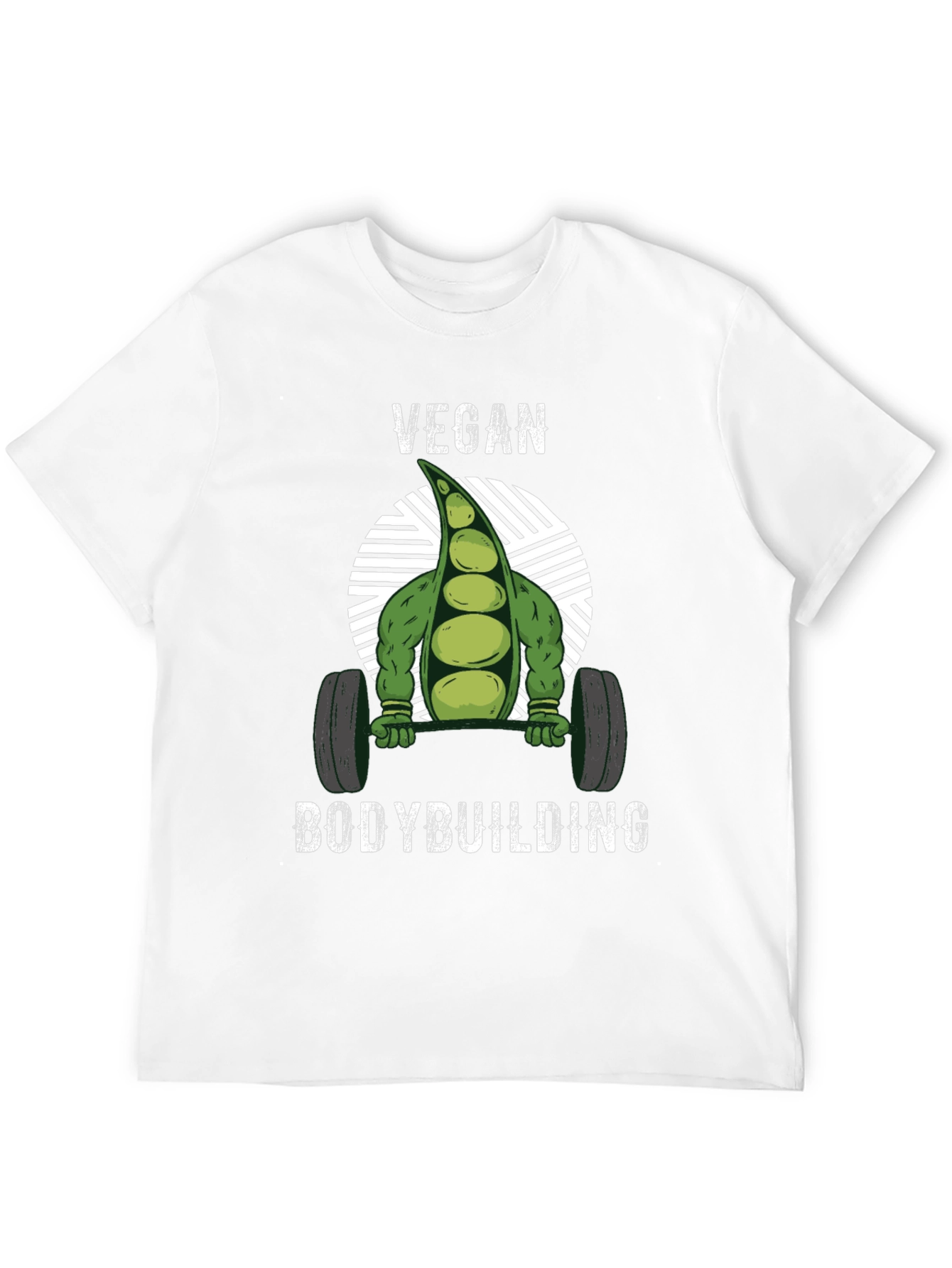 Vegan Bodybuilding T-Shirt - Strong Pea Design
