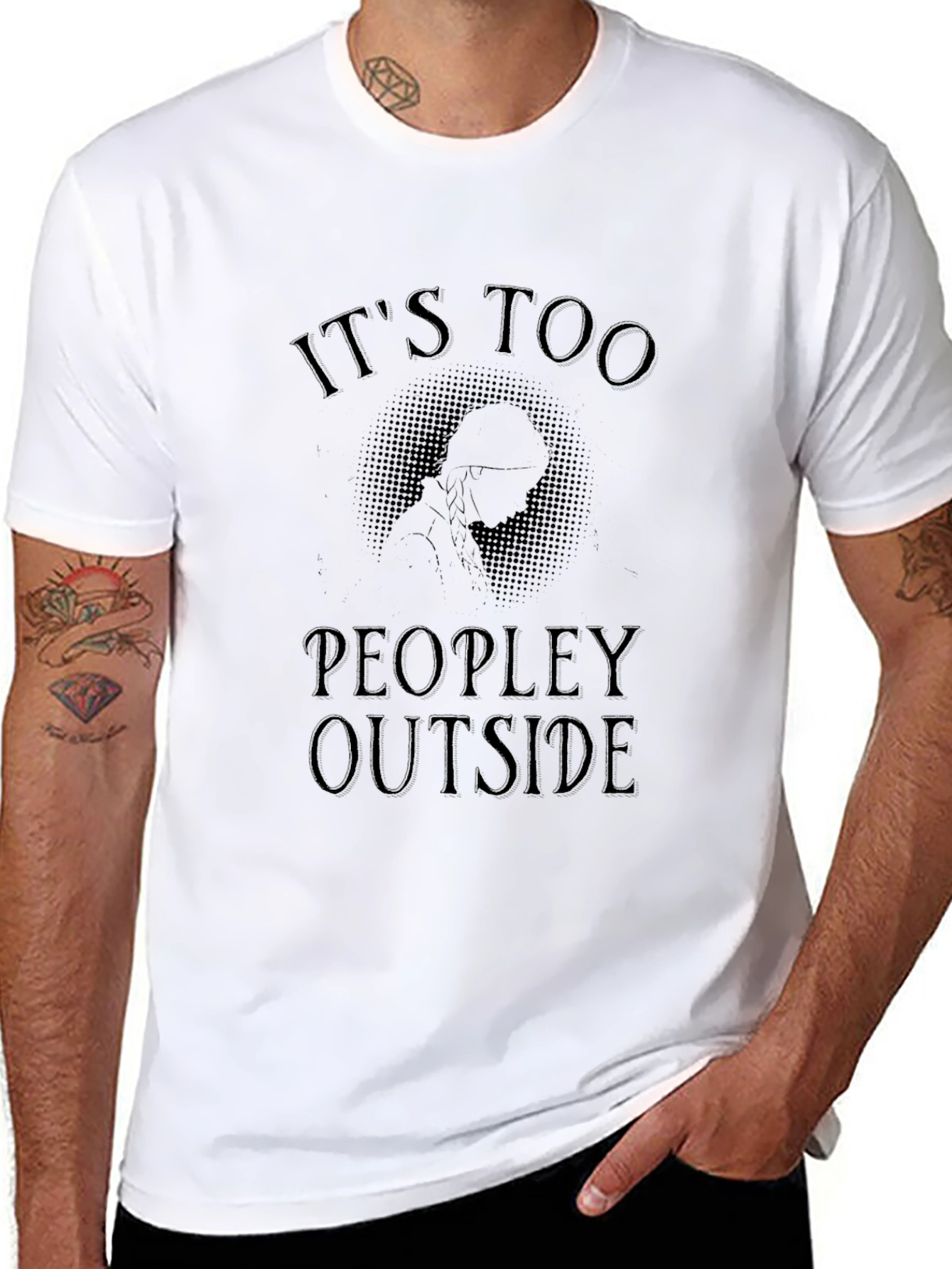 Its Too Peopley Outside Graphic Tee
