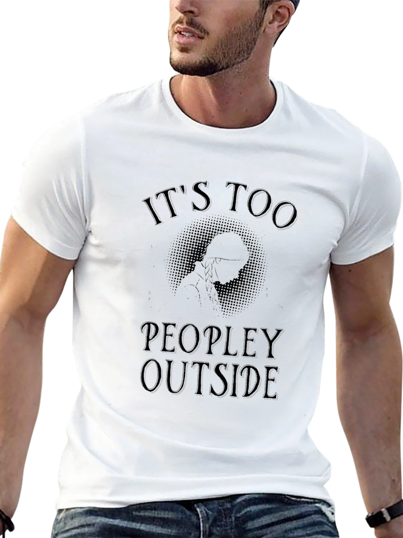Its Too Peopley Outside Graphic Tee
