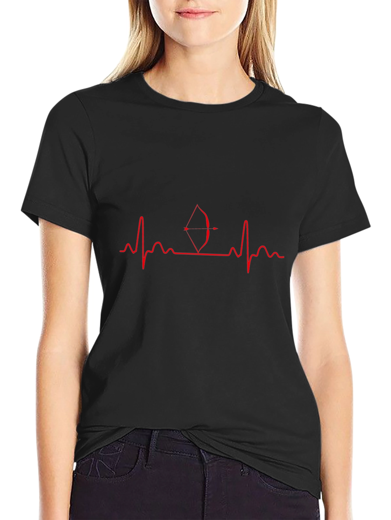 Archer Heartbeat Graphic Tee - Black
