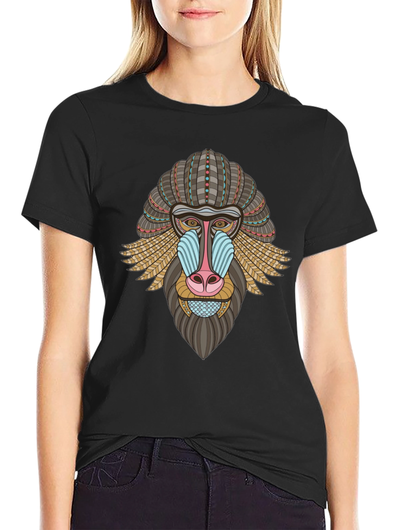 Mandrill Graphic Tee - Unique Animal Design