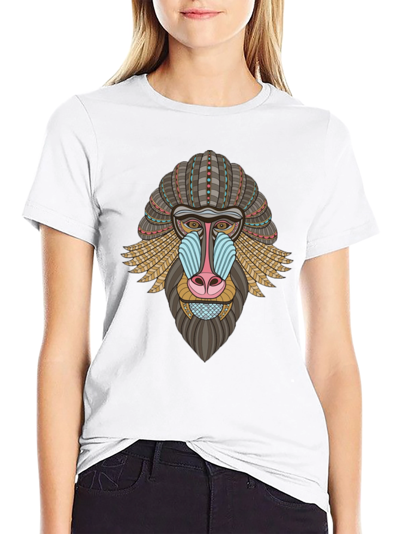 Mandrill Graphic Tee - Unique Animal Design