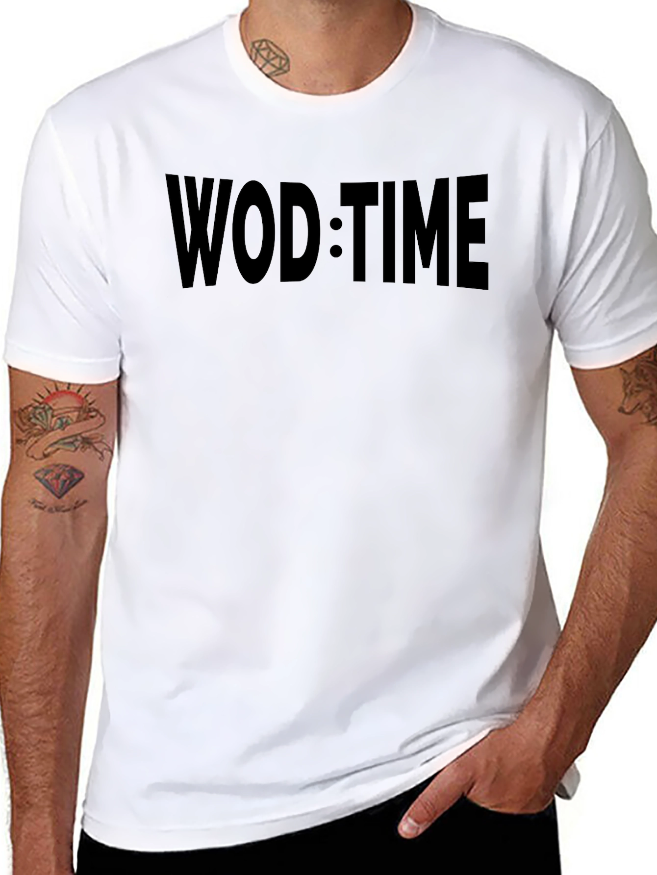 WOD:TIME Black T-Shirt - Workout Motivation