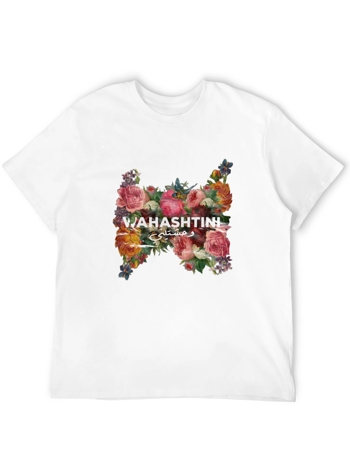 Floral T-Shirt with Wahastini Text