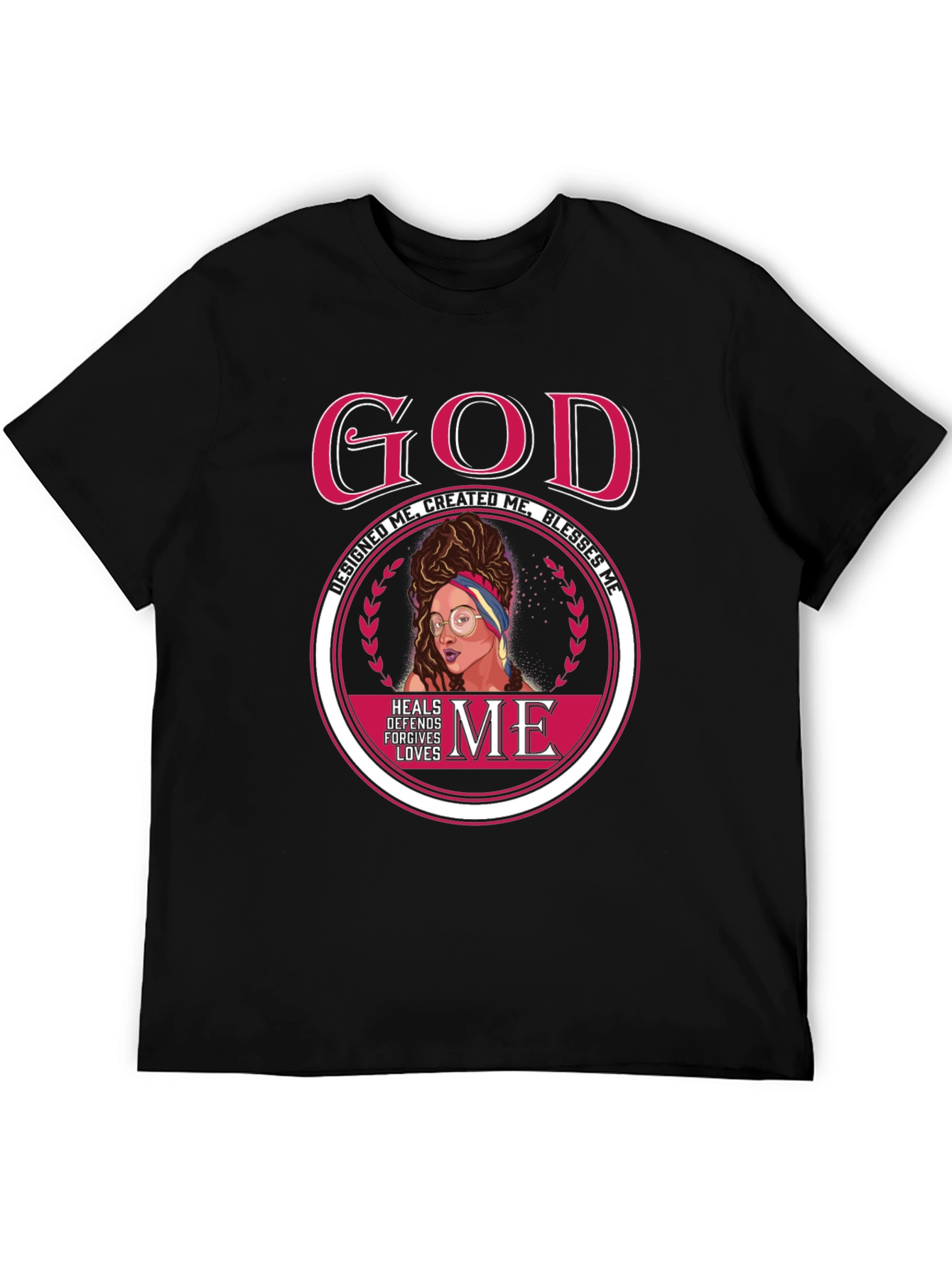 God Designed Me Graphic Tee - Black Cotton T-Shirt