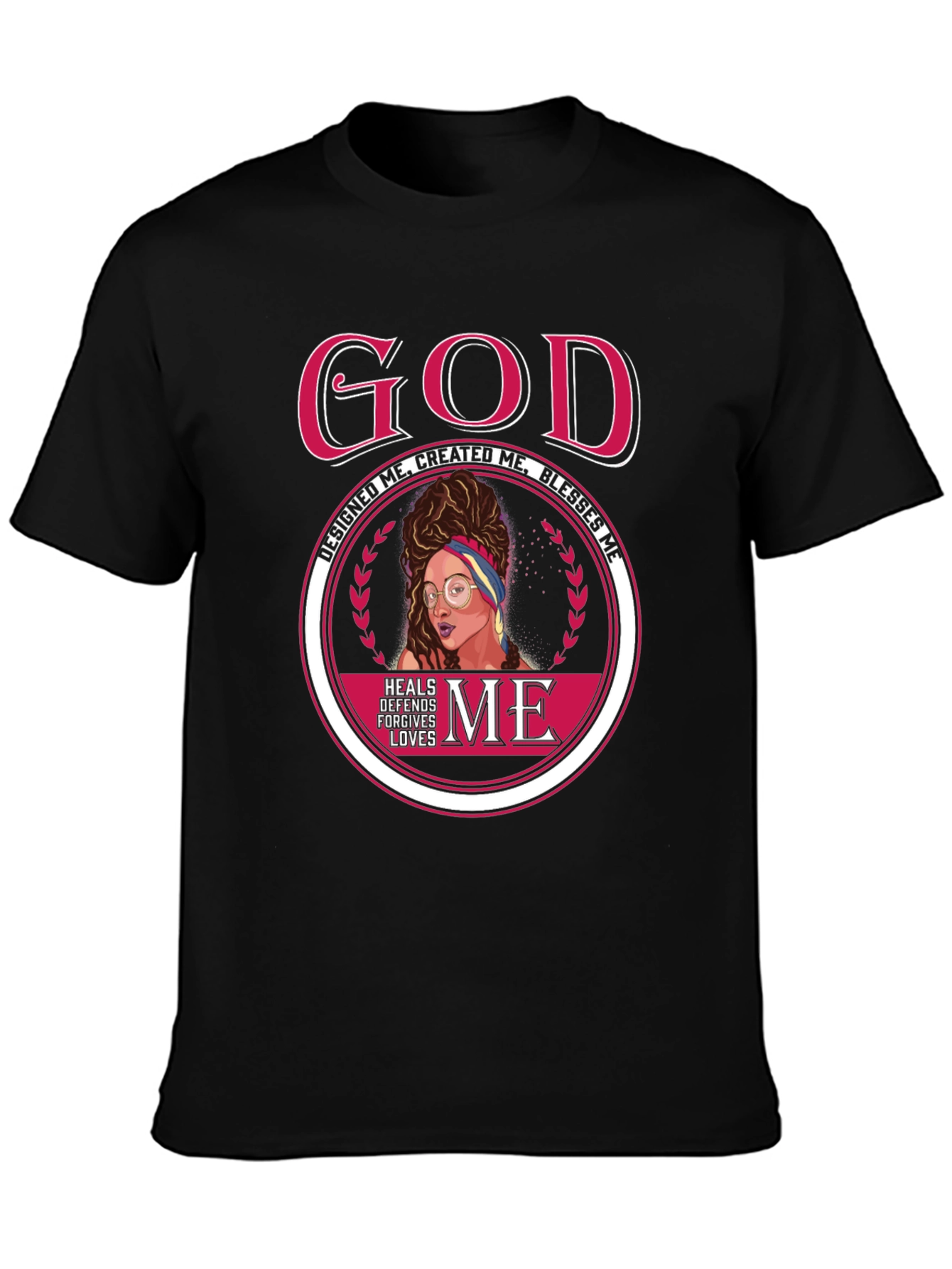God Designed Me Graphic Tee - Black Cotton T-Shirt