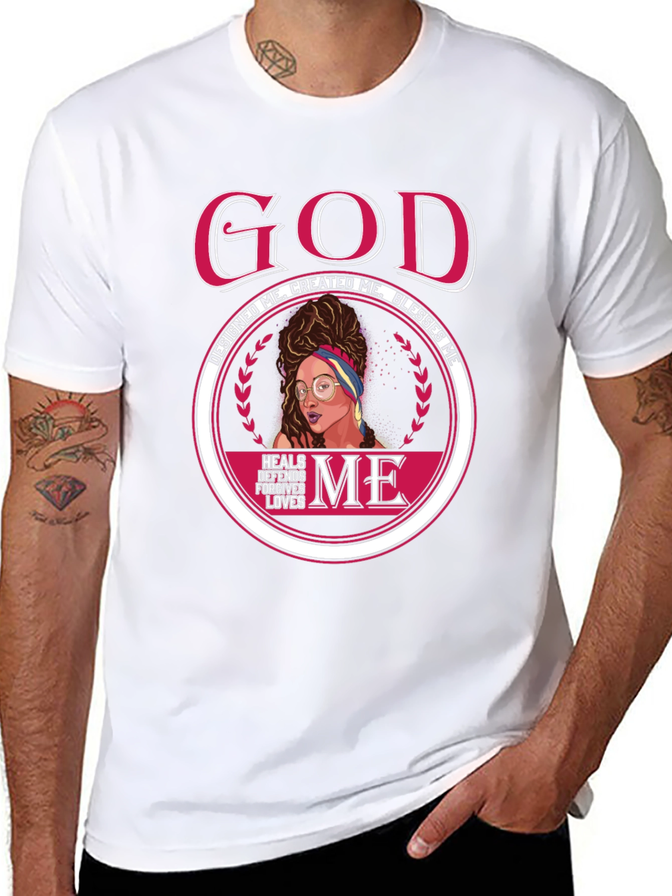 God Designed Me Graphic Tee - Black Cotton T-Shirt