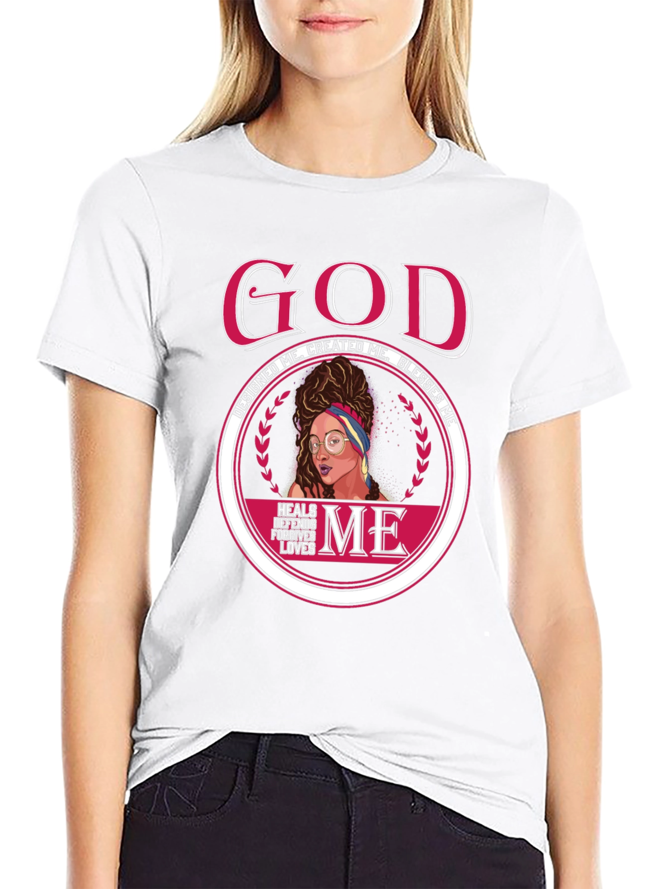 God Designed Me Graphic Tee - Black Cotton T-Shirt