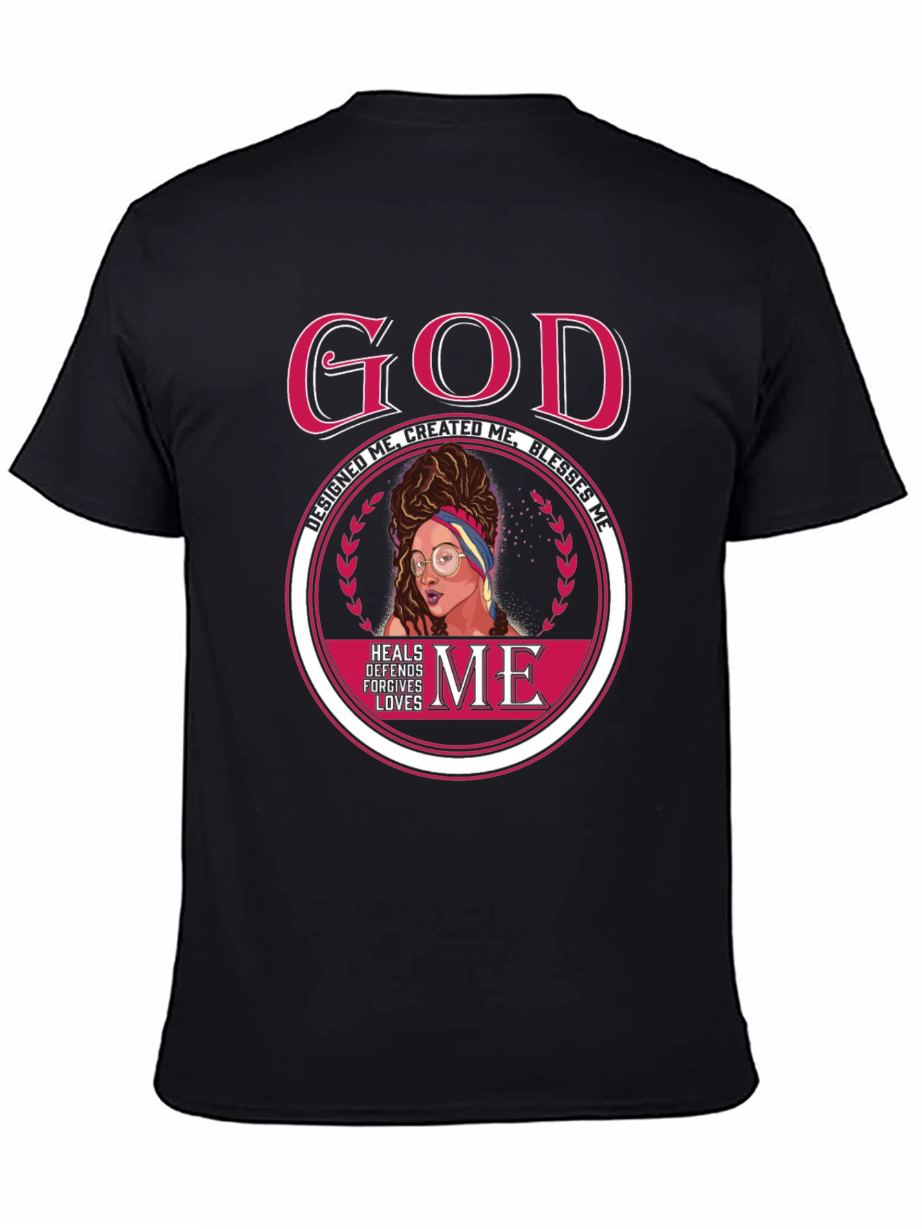God Designed Me Graphic Tee - Black Cotton T-Shirt