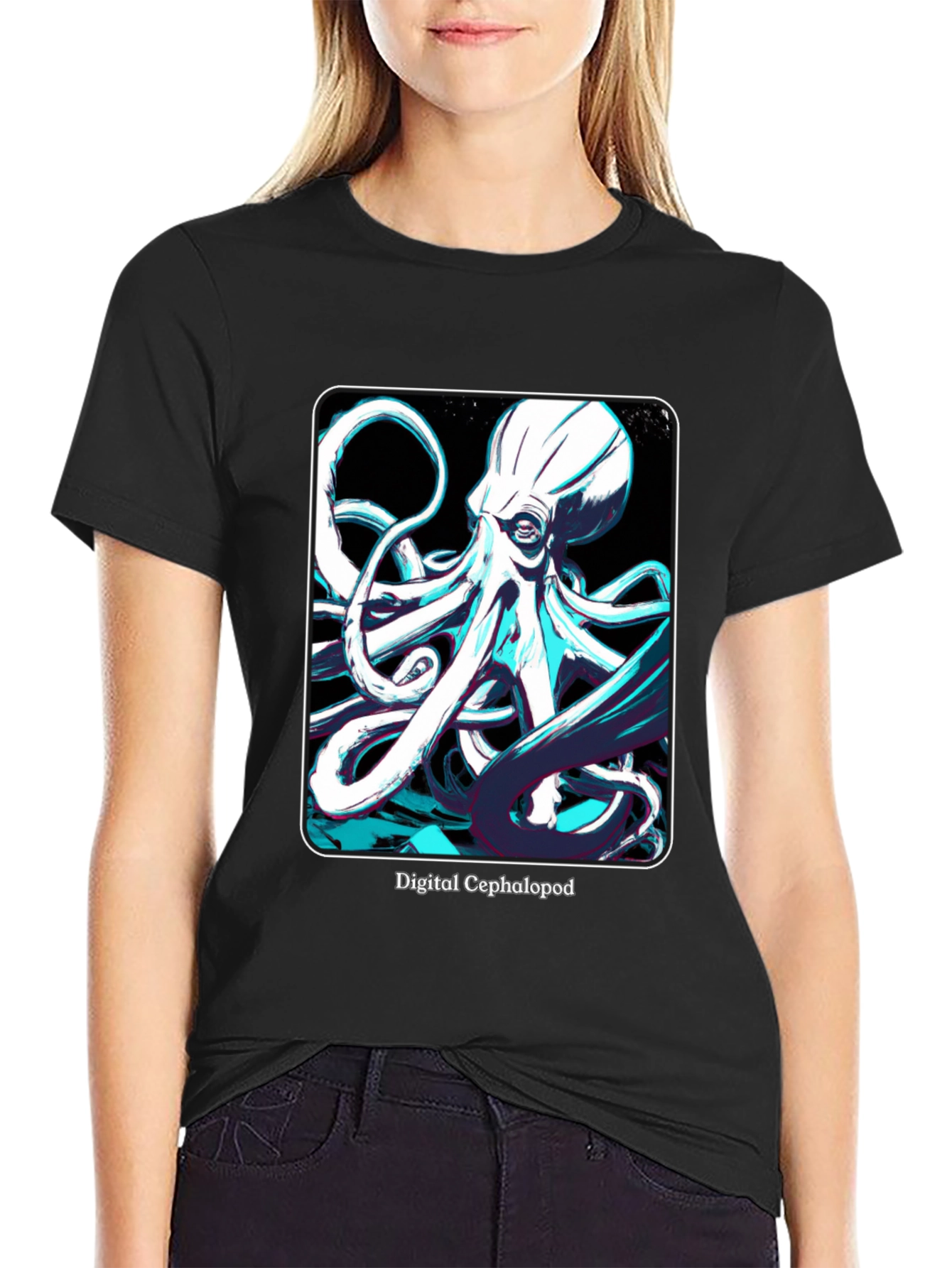 Digital Cephalopod T-Shirt - Kraken Graphic Tee